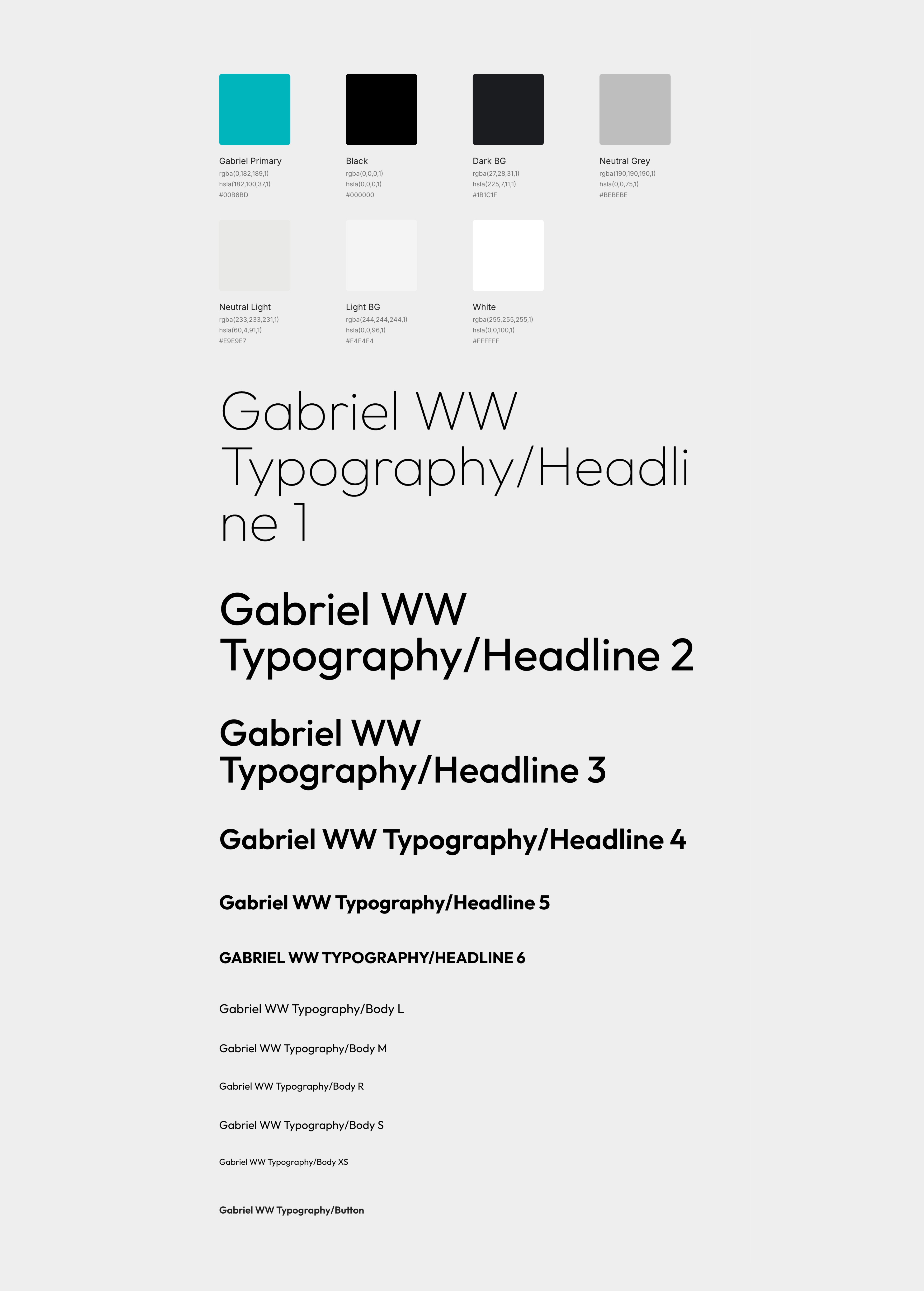 Gabriel Website Style Guide Image