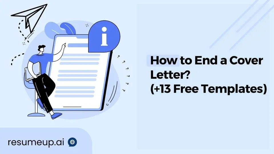 Illustration of ending a cover letter