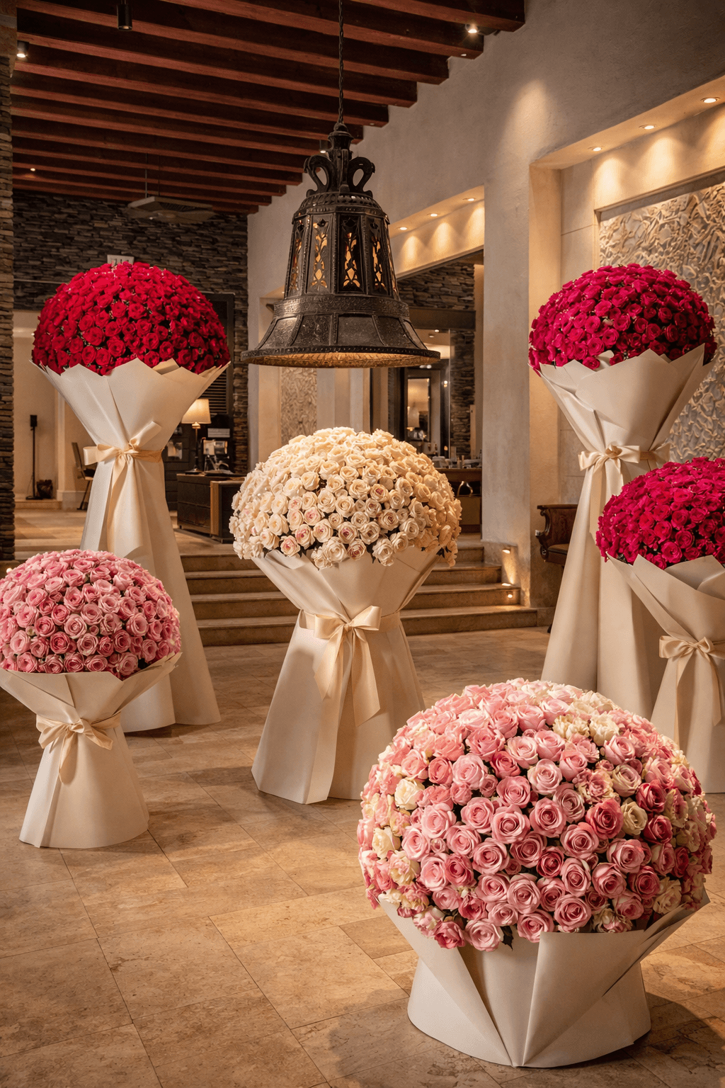 Luxury fashion editorial photography featuring model in vibrant patterned suit with orange accents, seated on vintage green armchair in elegant interior setting - Serif Creative Studio portfolio