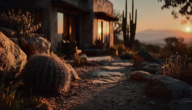Weed Control in the arizona desert with cactuses