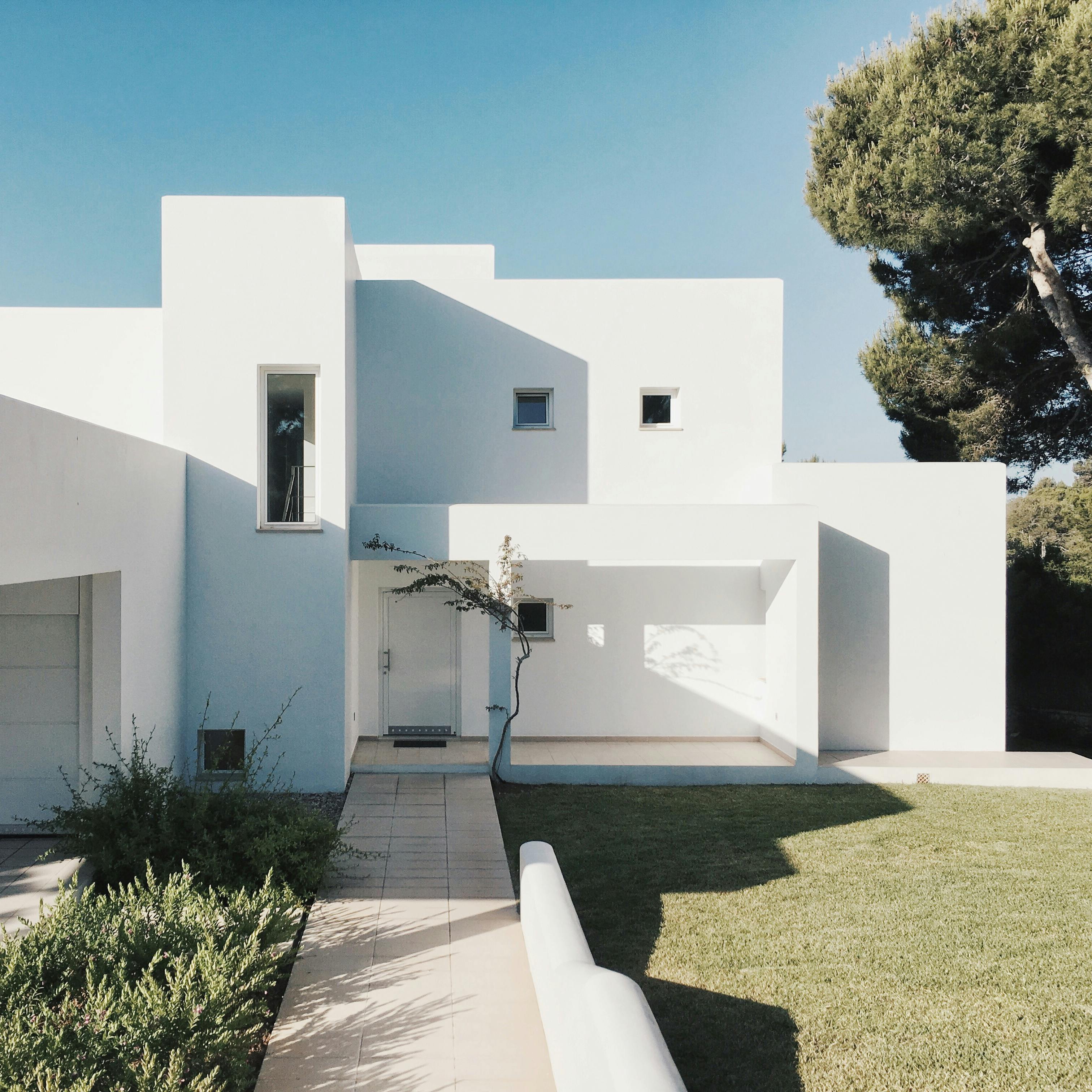 White residential building