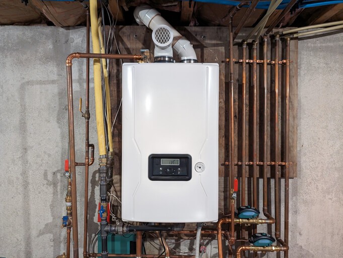 Tankless water heater installed in a north york home