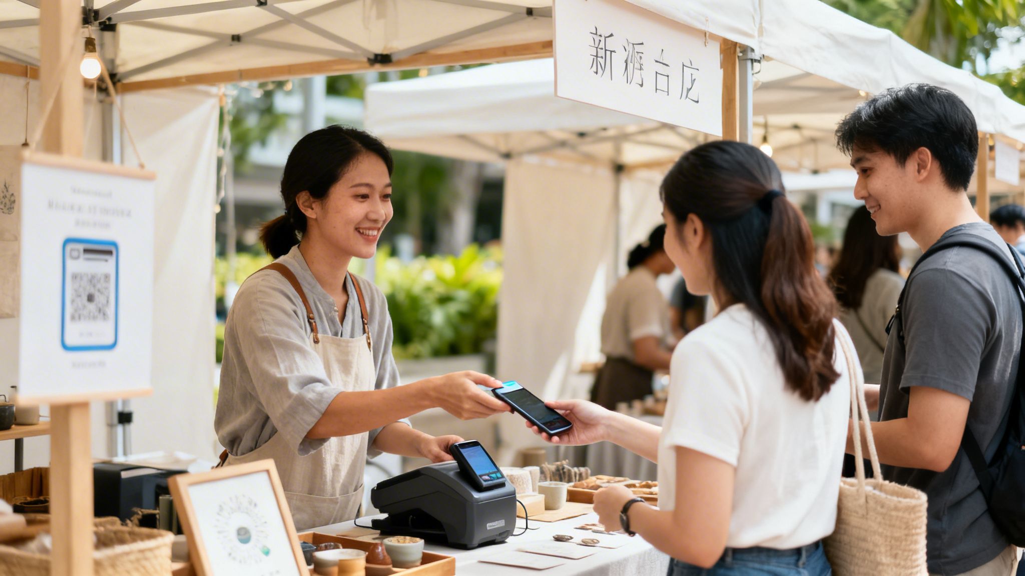 nashi at market pop up stall