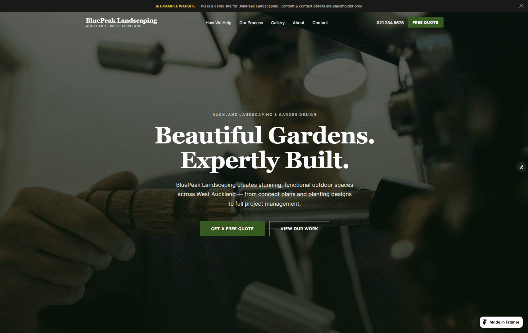 BluePeak Landscaping website by Harper Design Studio