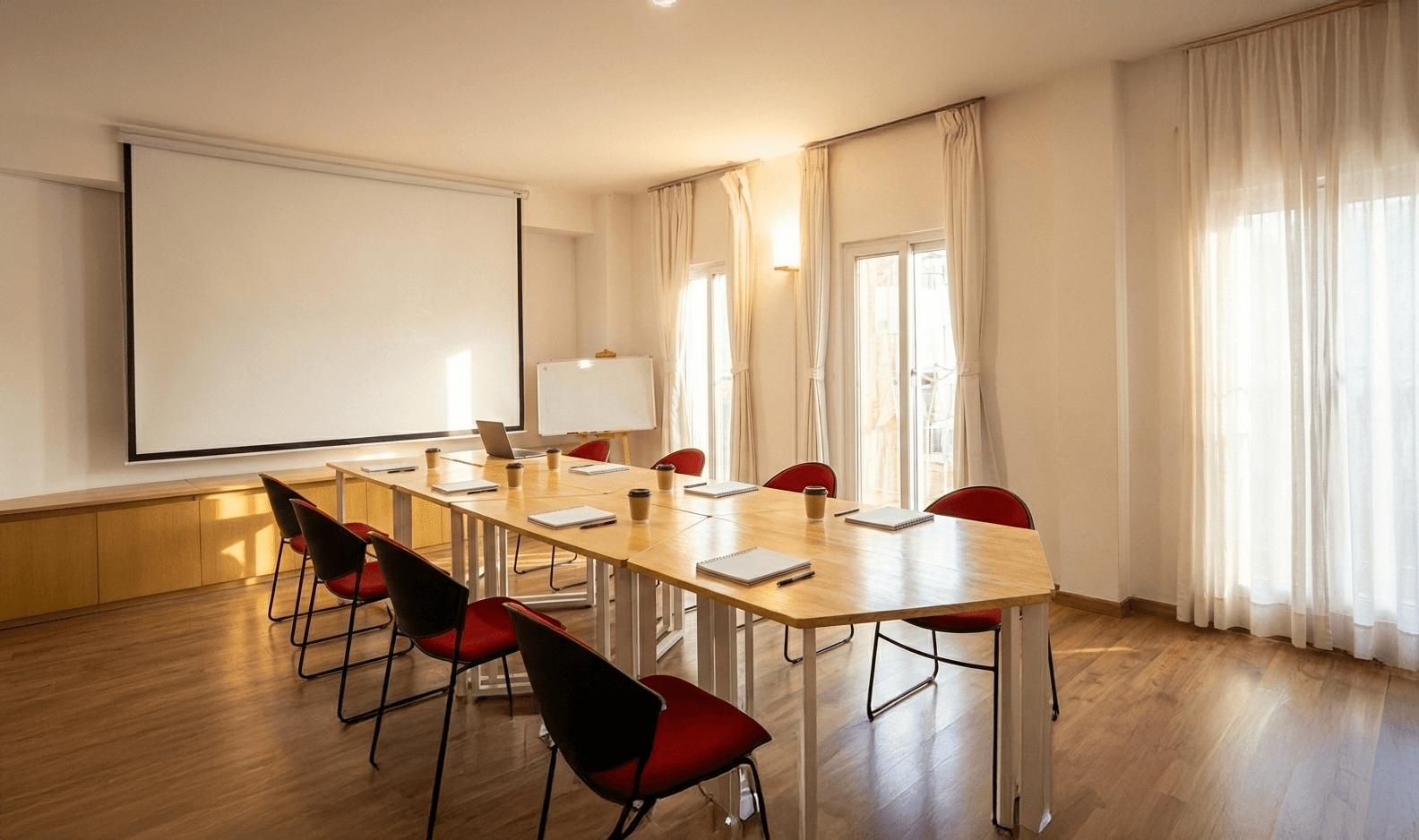 Modern house with some plants and white theme