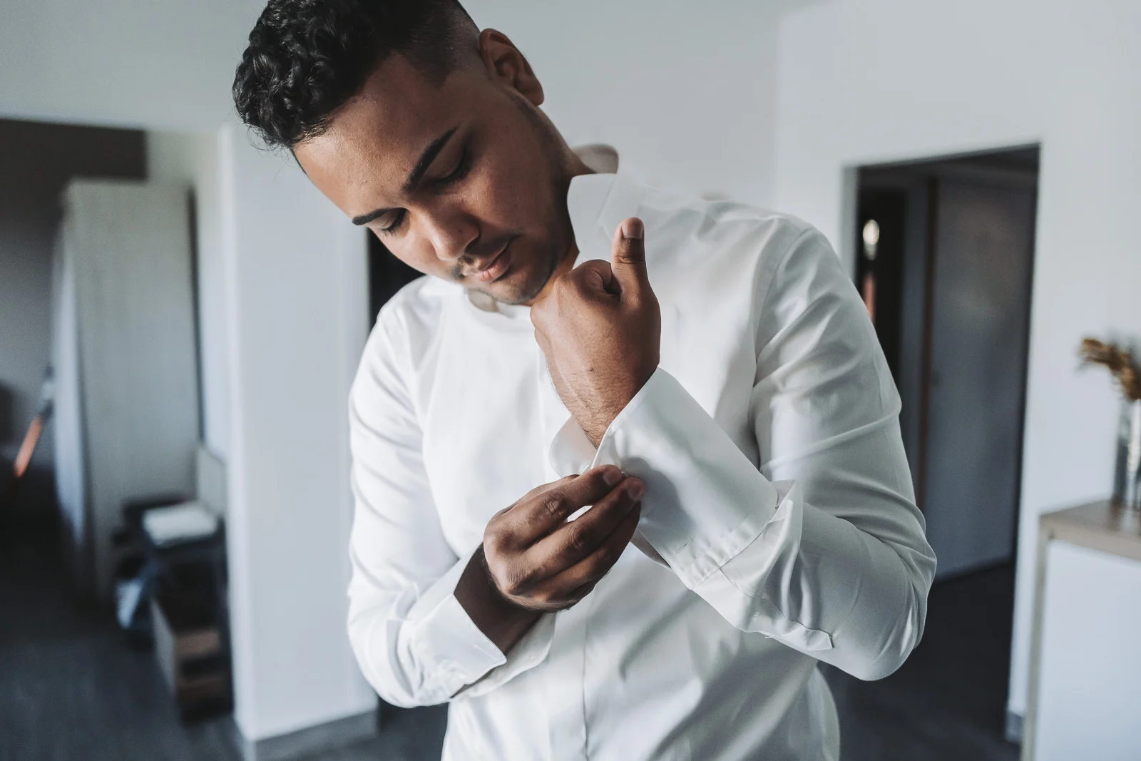 Détail des boutons de manchette du marié — Photographe Réunion 974