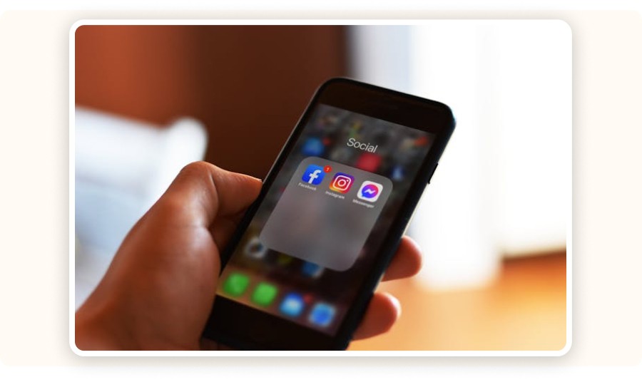 Smartphone and social media logos