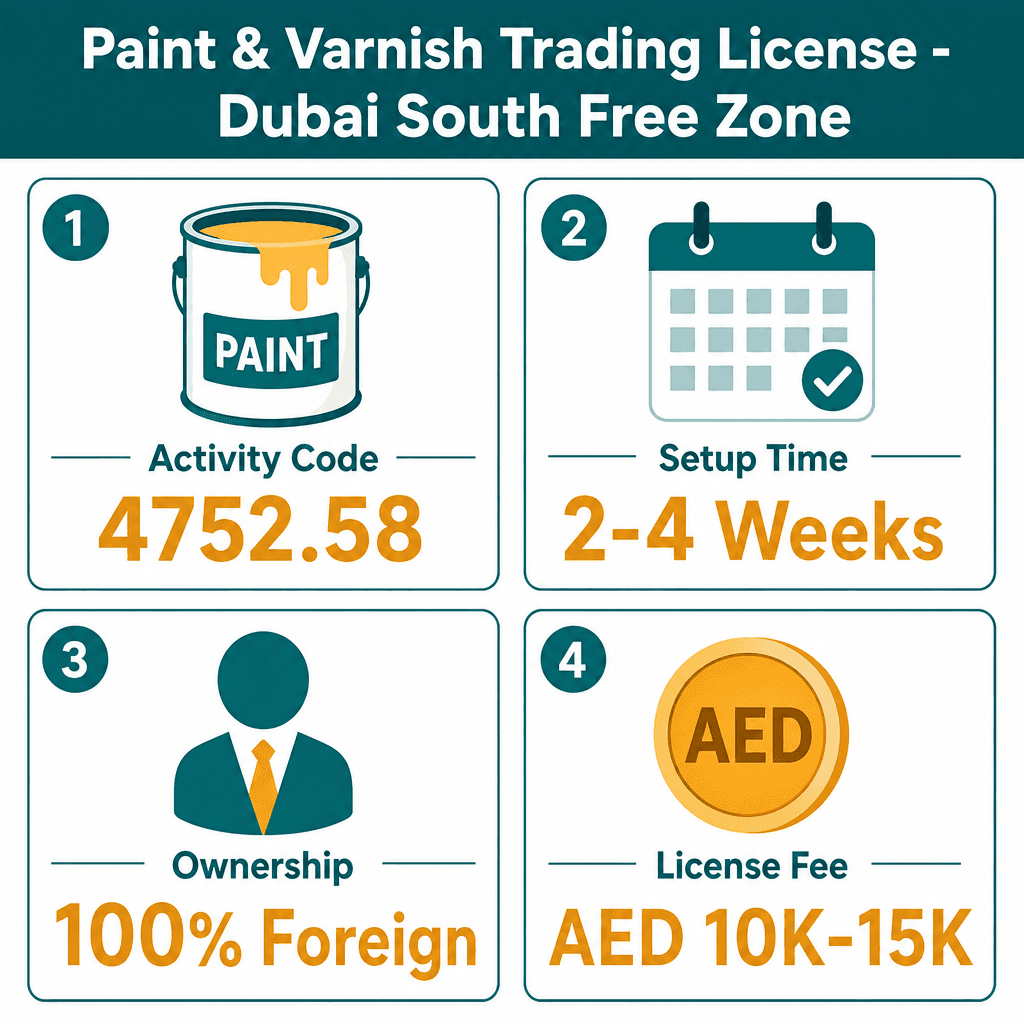 Infographic: Apply for a Paint & Varnish Trading License in Dubai