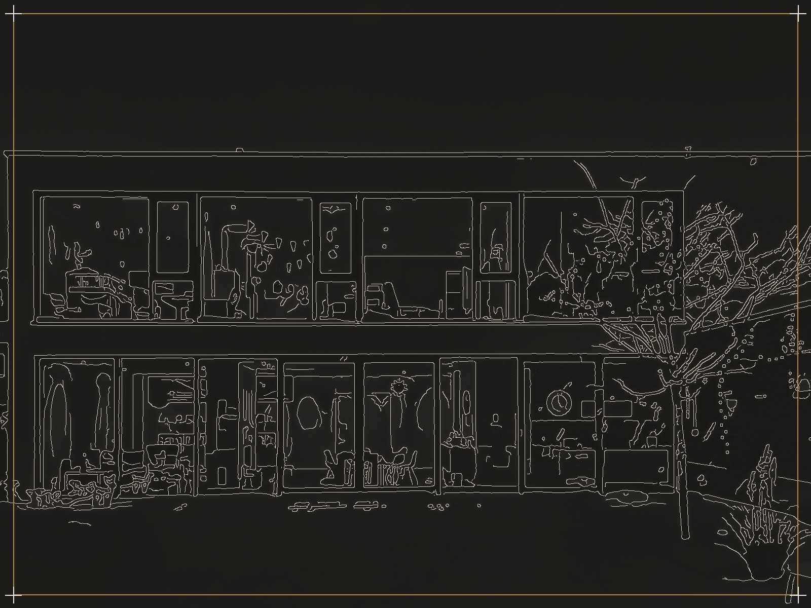 THE GLASS FOLD — drawing