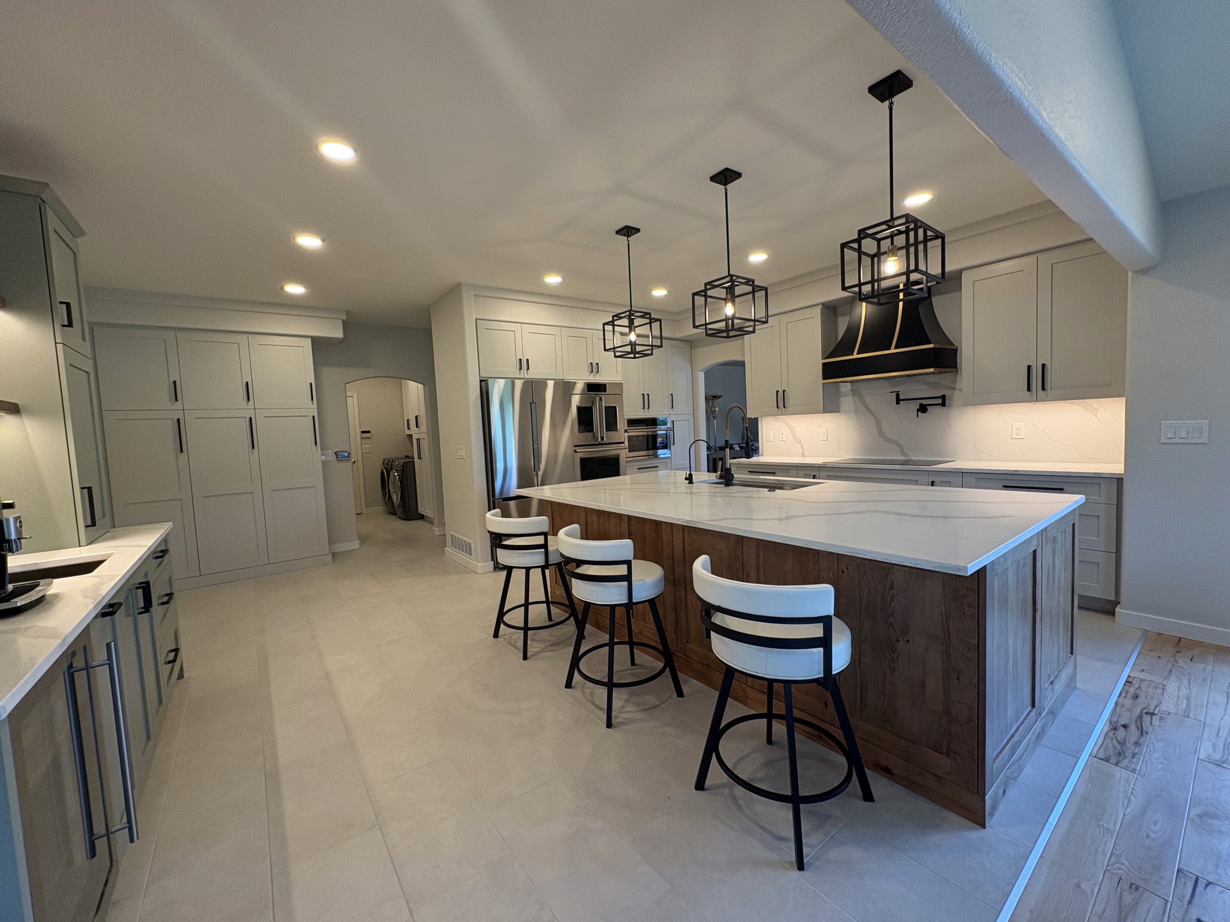 white and brown wooden table with chairs