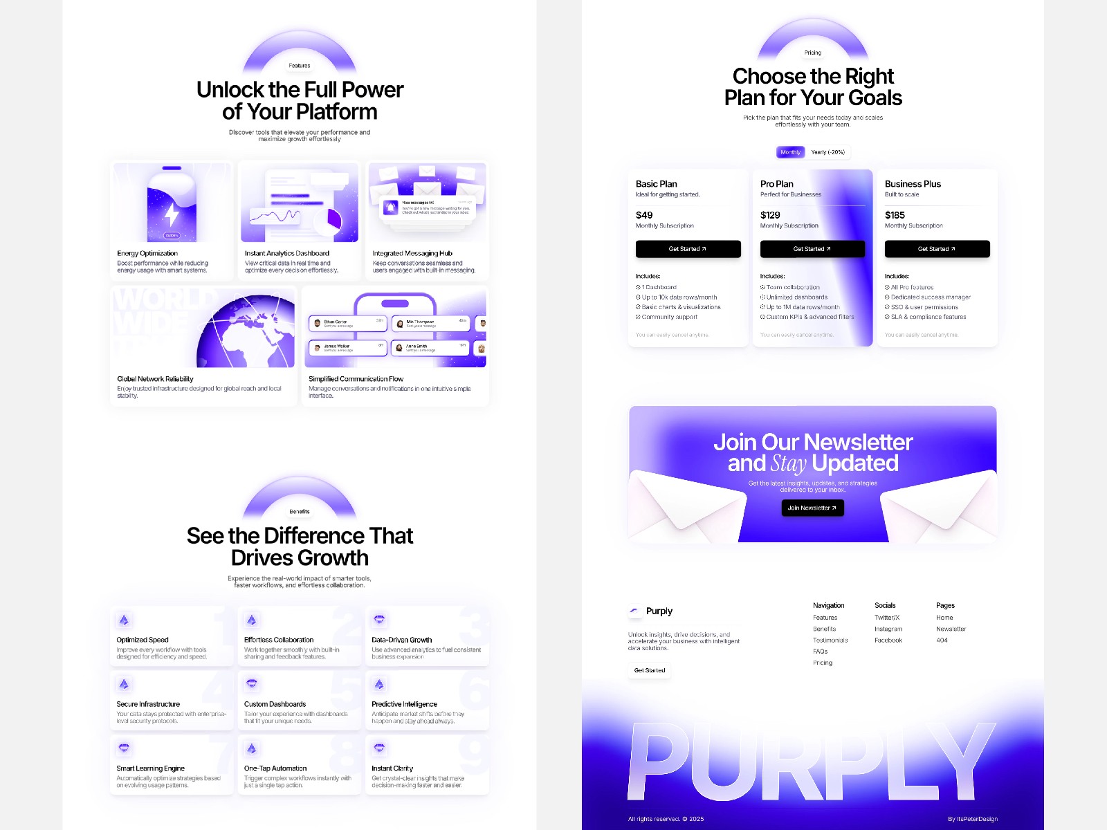 Purply — 现代专业 SaaS 产品官网设计灵感