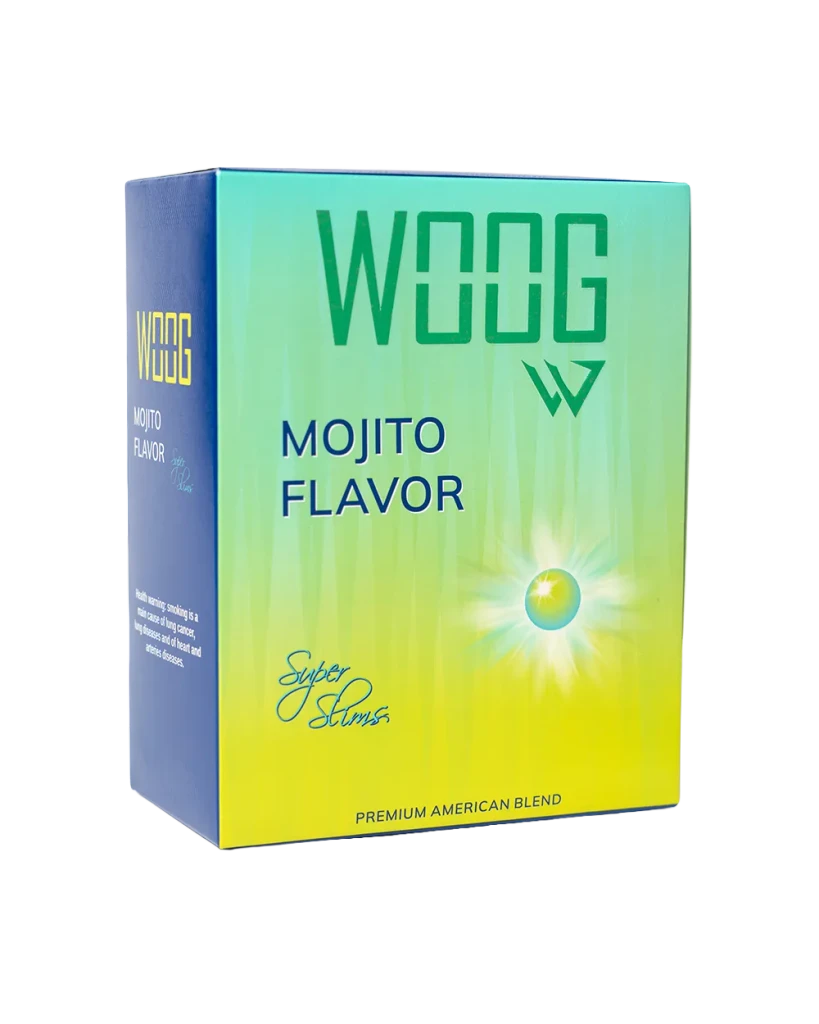 Woog mojito-flavored cigarette pack.