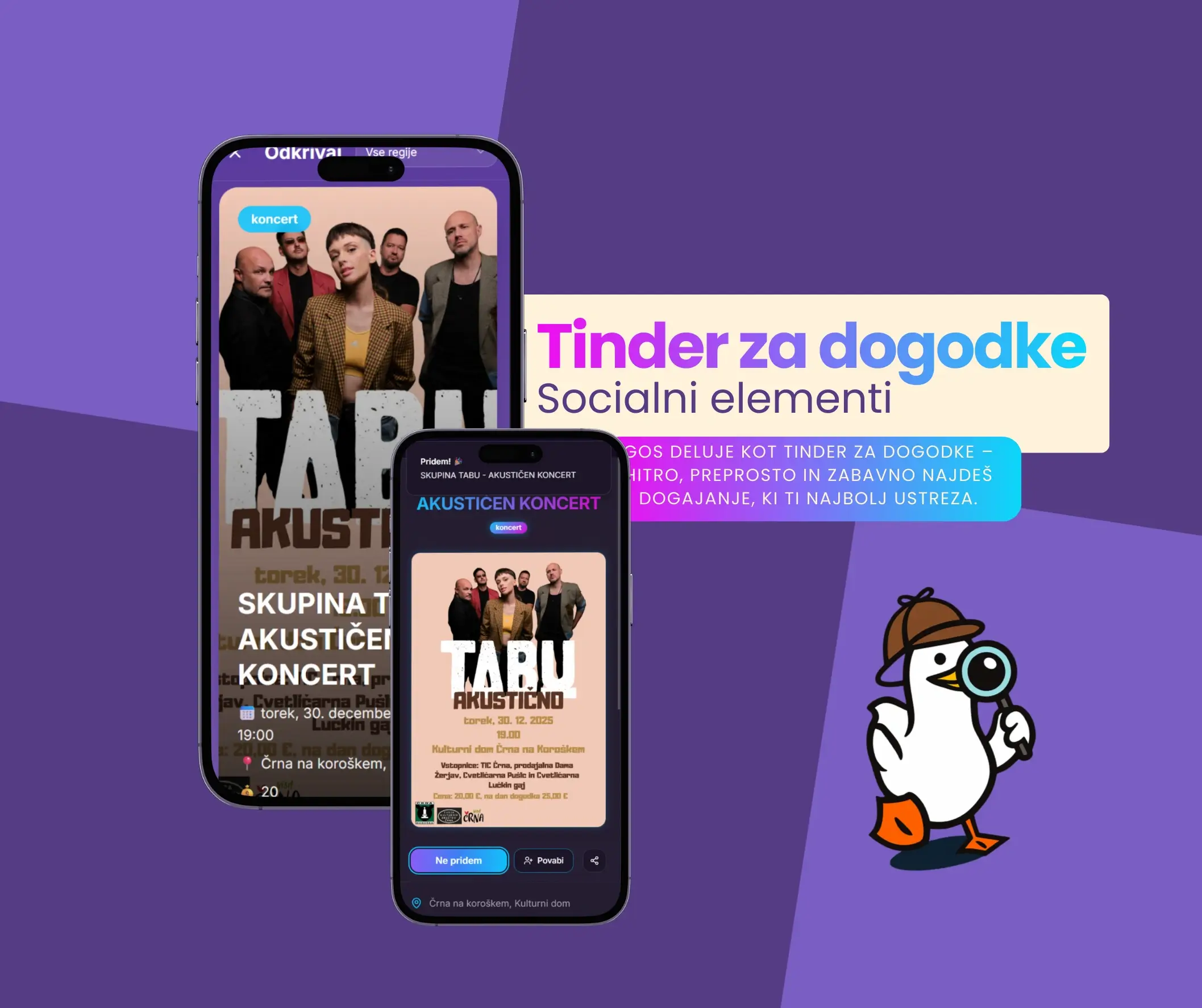 Prikaz vabljenja prijateljev na aplikaciji gos