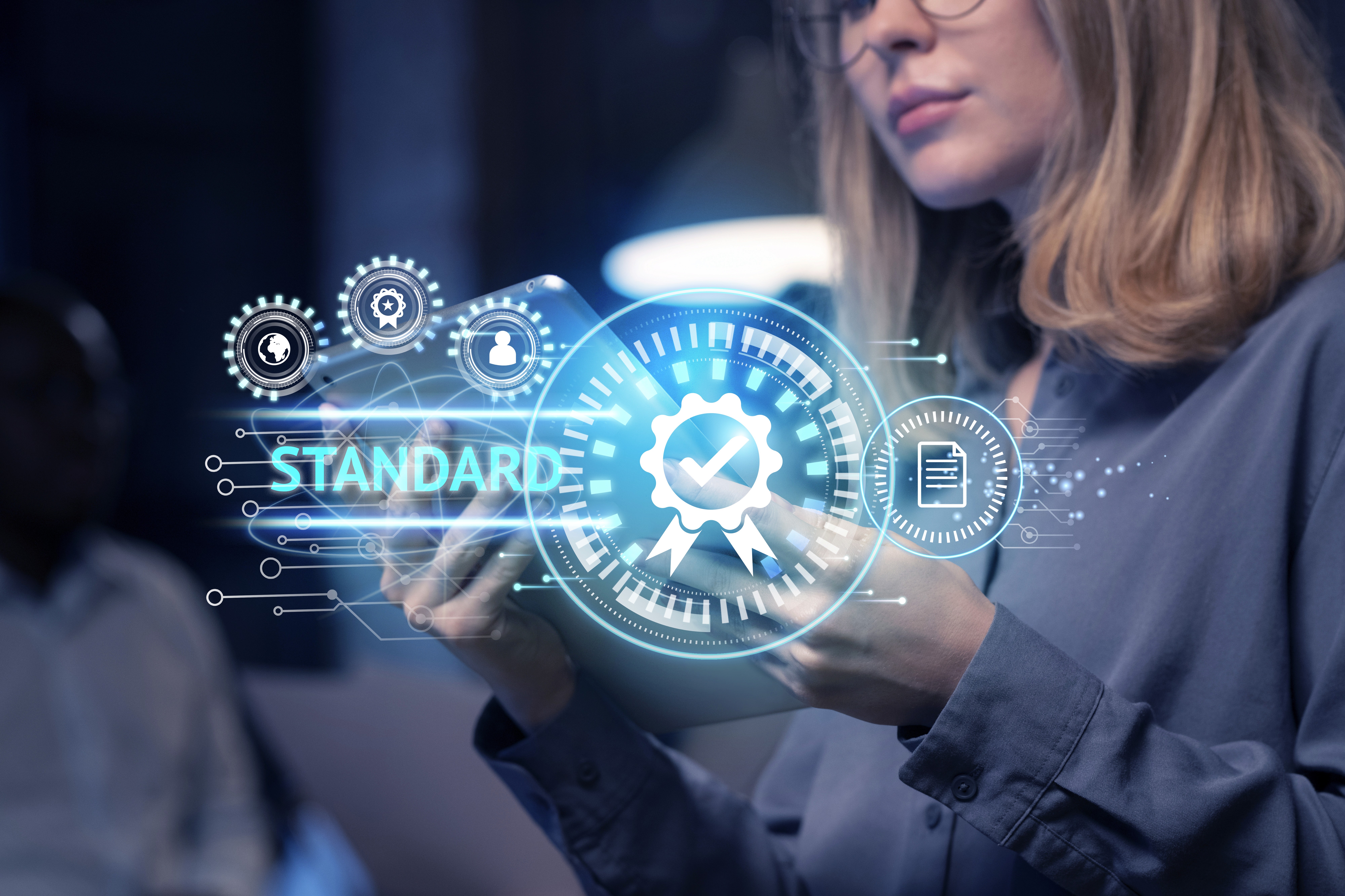 conceito-de-colagem-de-controle-de-qualidade-padrao