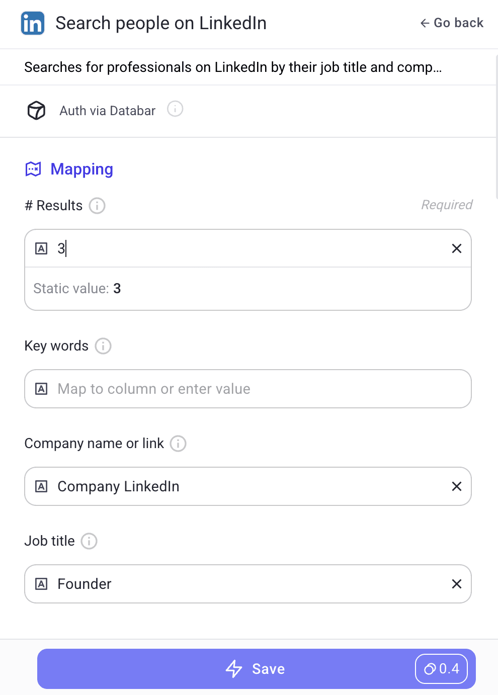 Find people at companies from LinkedIn