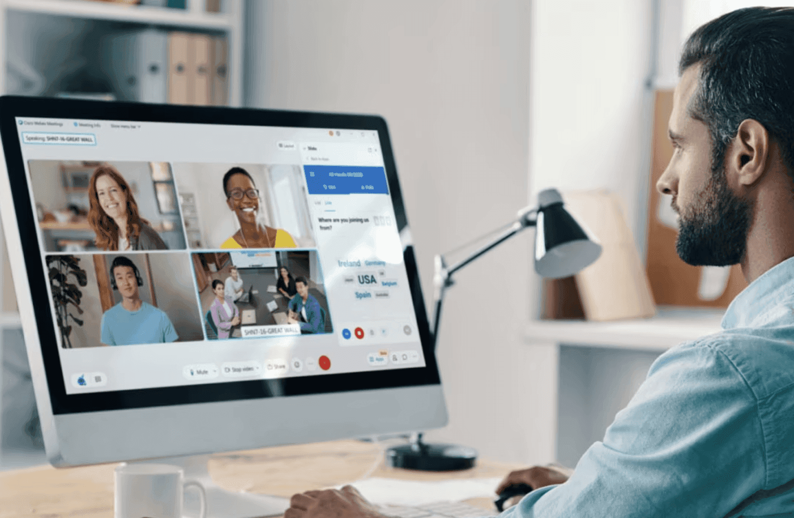 Interface of Cisco Webex