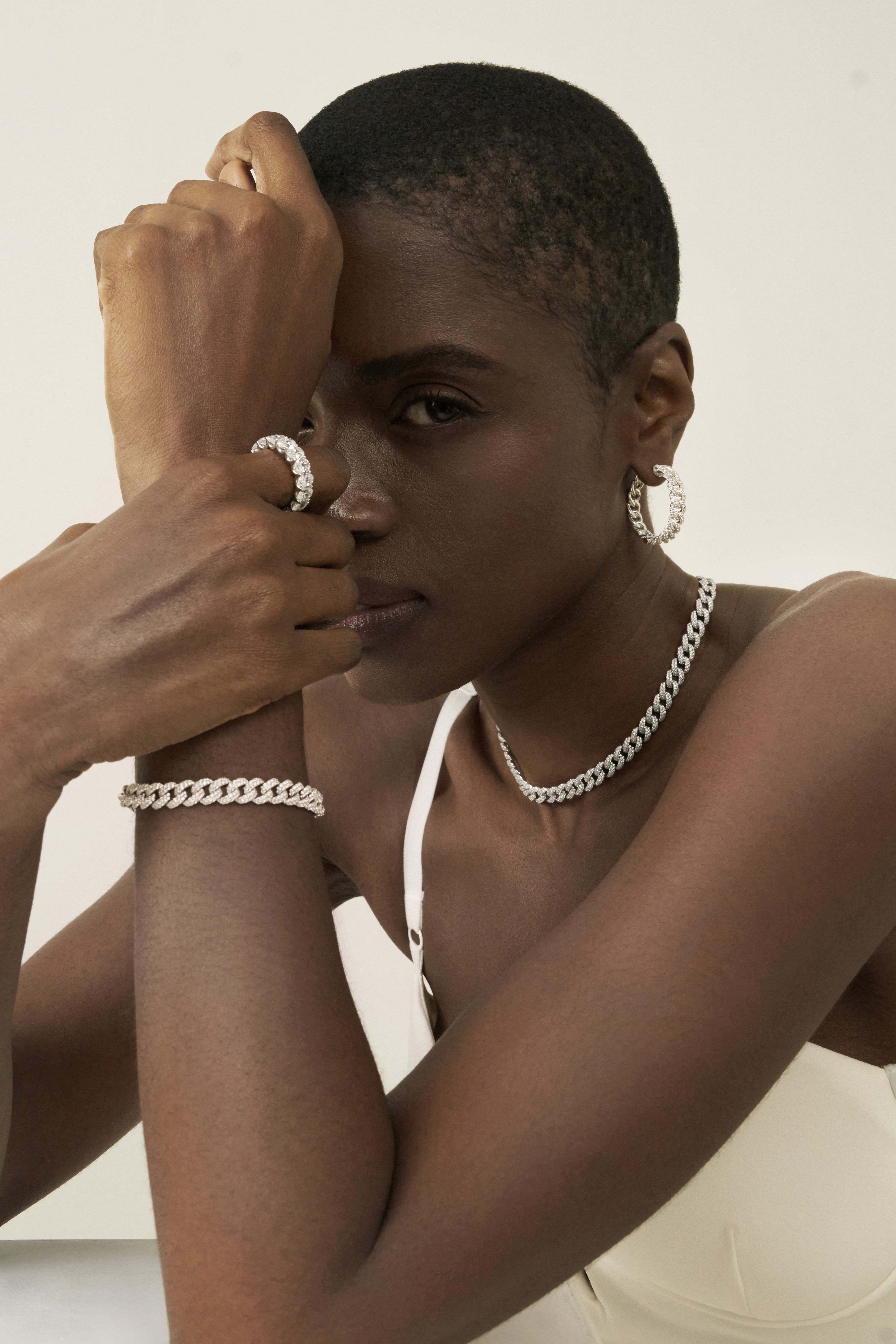 Friends laughing and posing inside a car