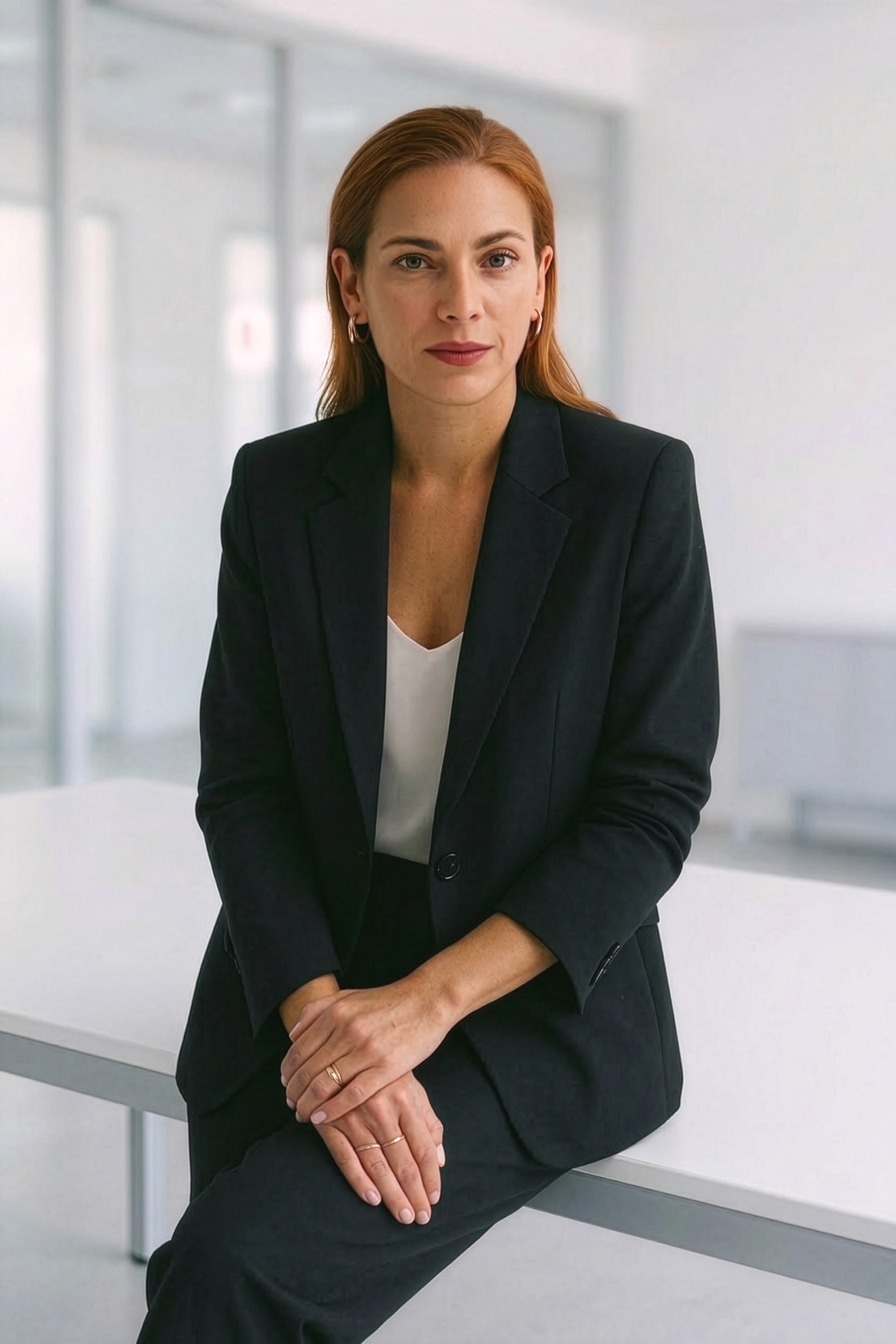 Porträt einer Führungskraft in einem professionellen Studio-Setting