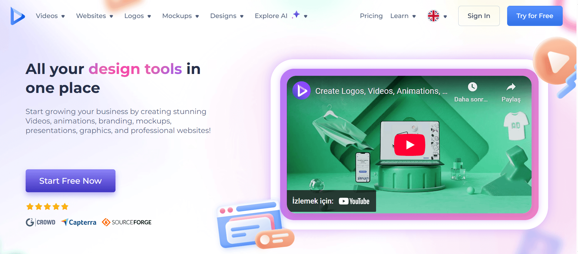 Renderforest Landing Page Image