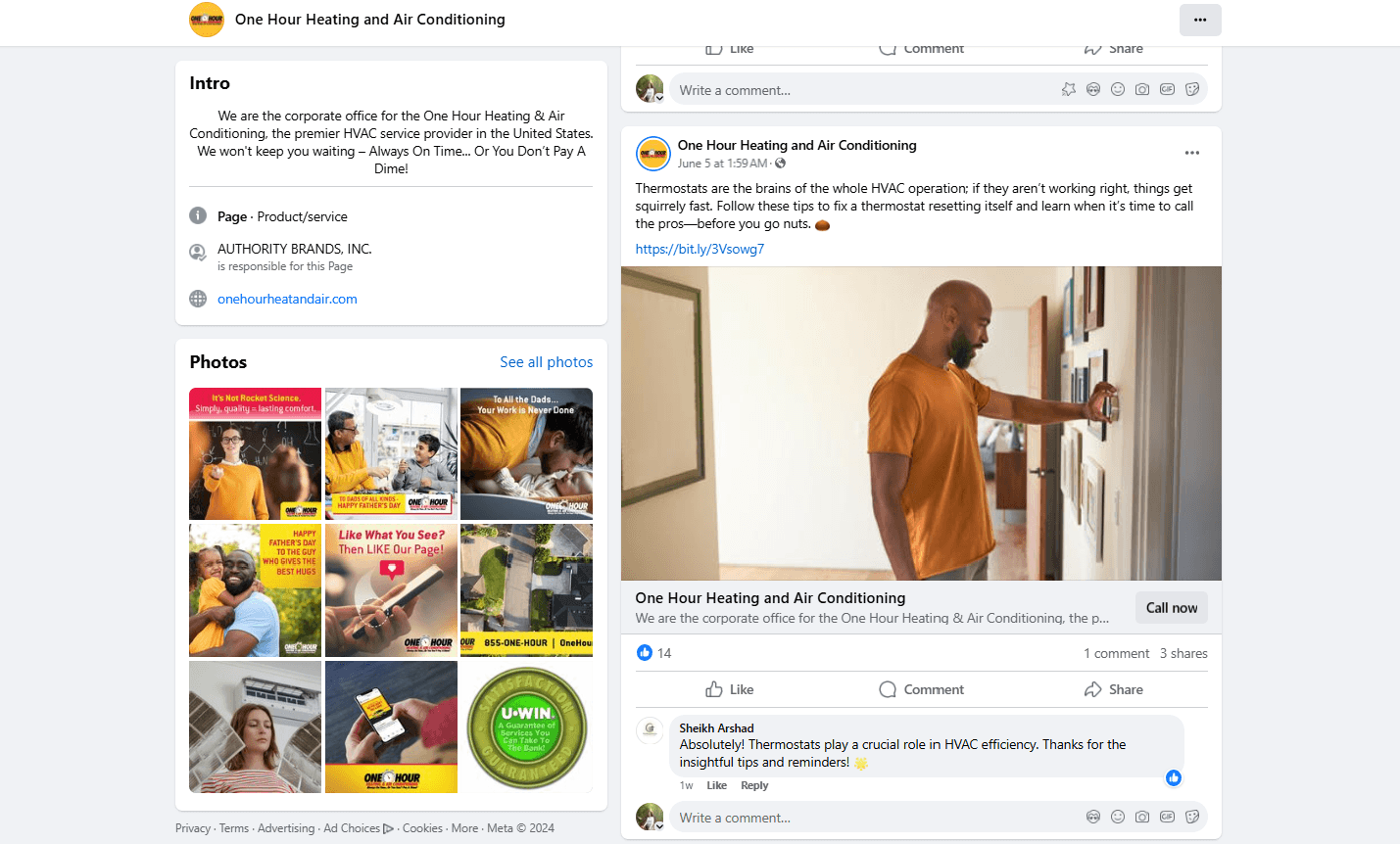 hvac social media share blog content 