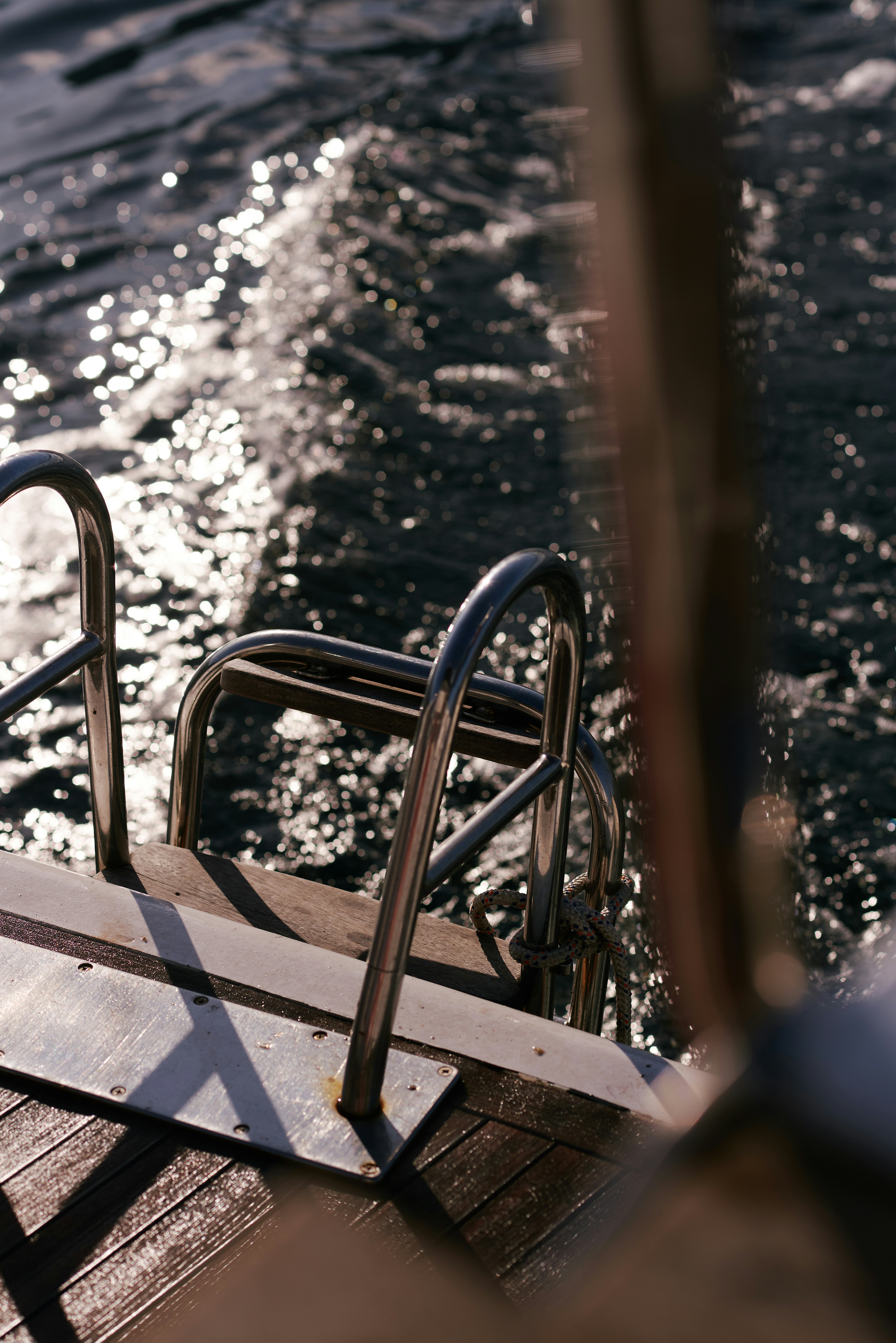 yacht ladder into sea