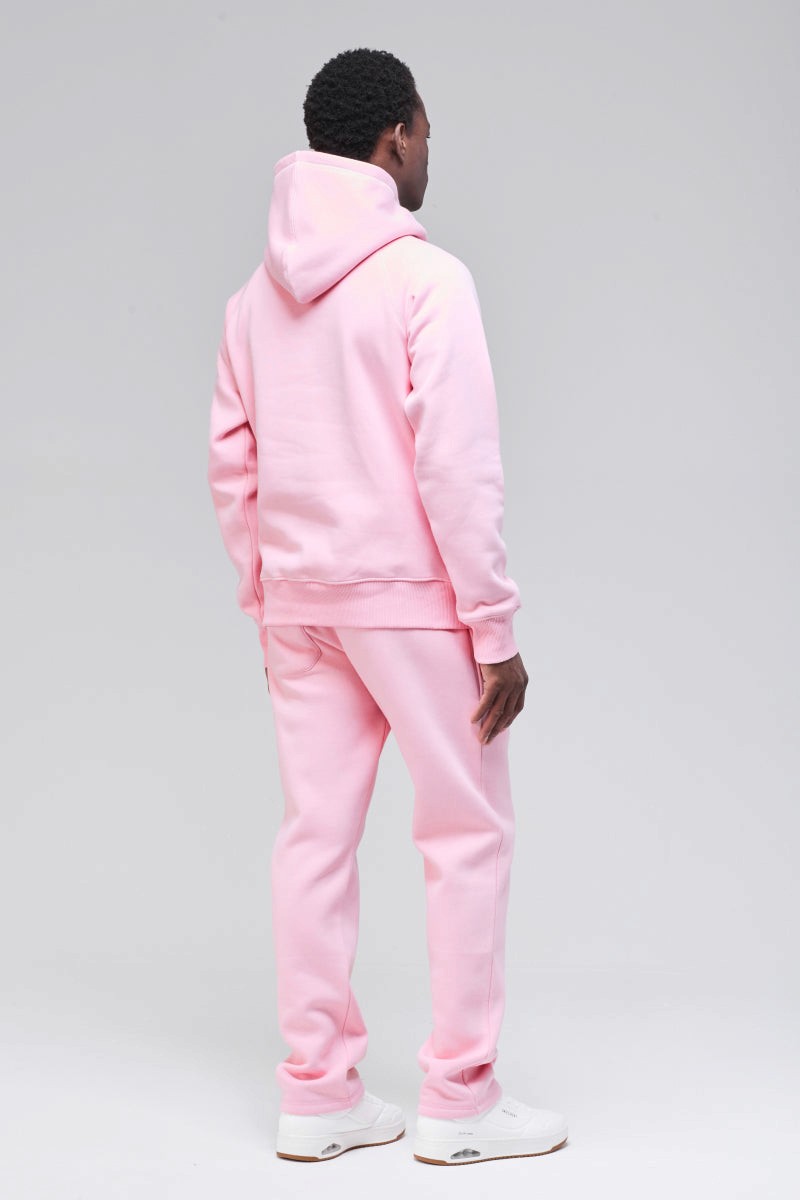 Angled back view, full figure, heavyweight cotton blend