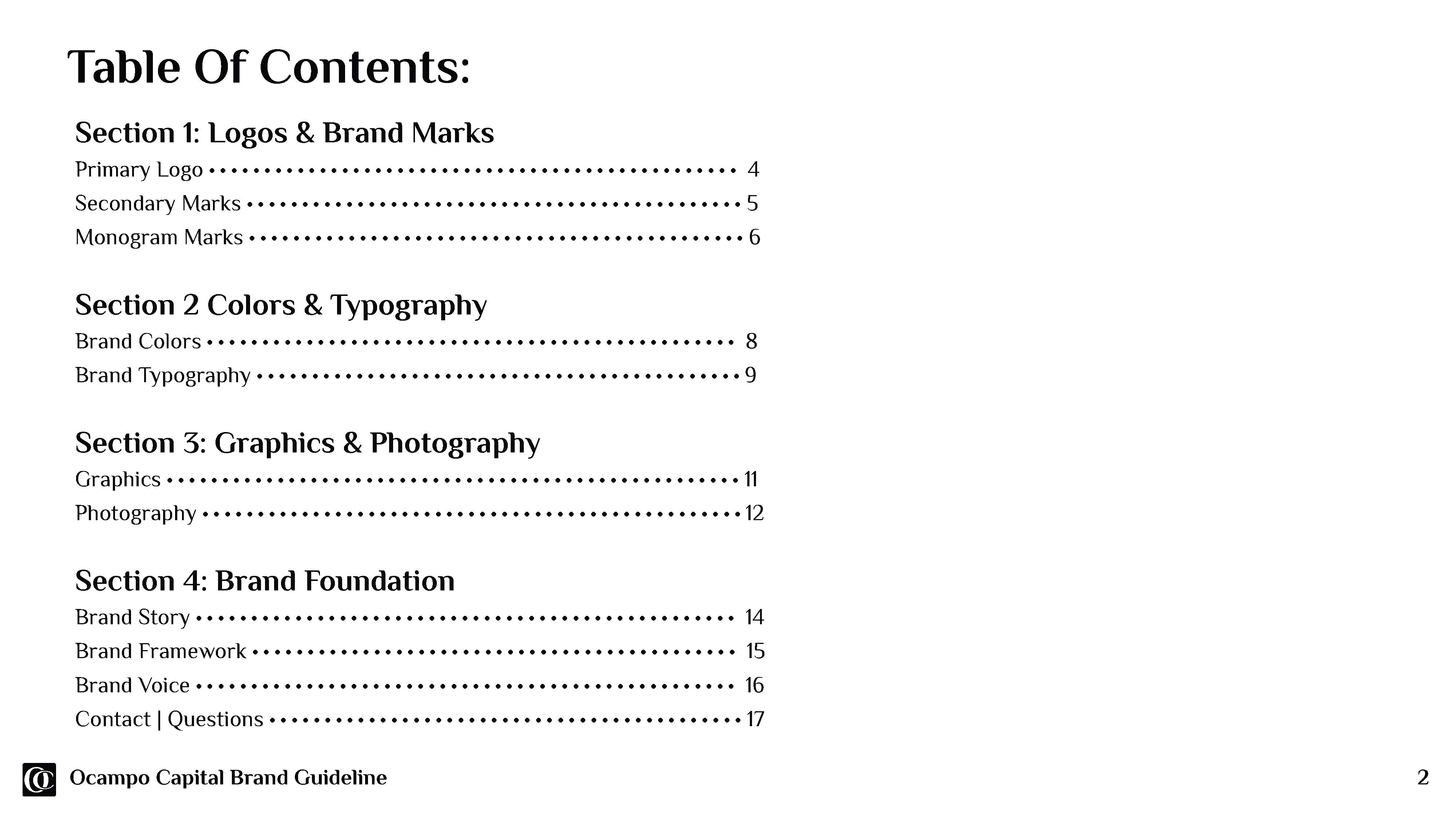 Ocampo Capital Brand Deck