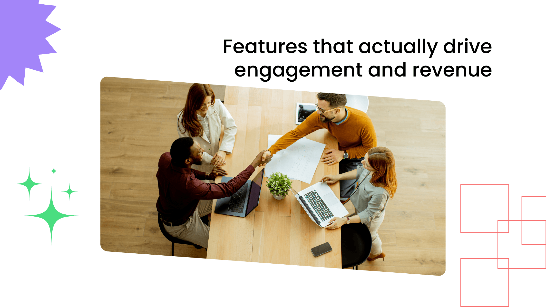 Team collaboration session representing coaching platform features that improve engagement and recurring revenue