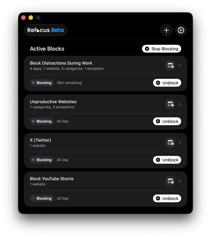 Customize for You in Refocus for Mac