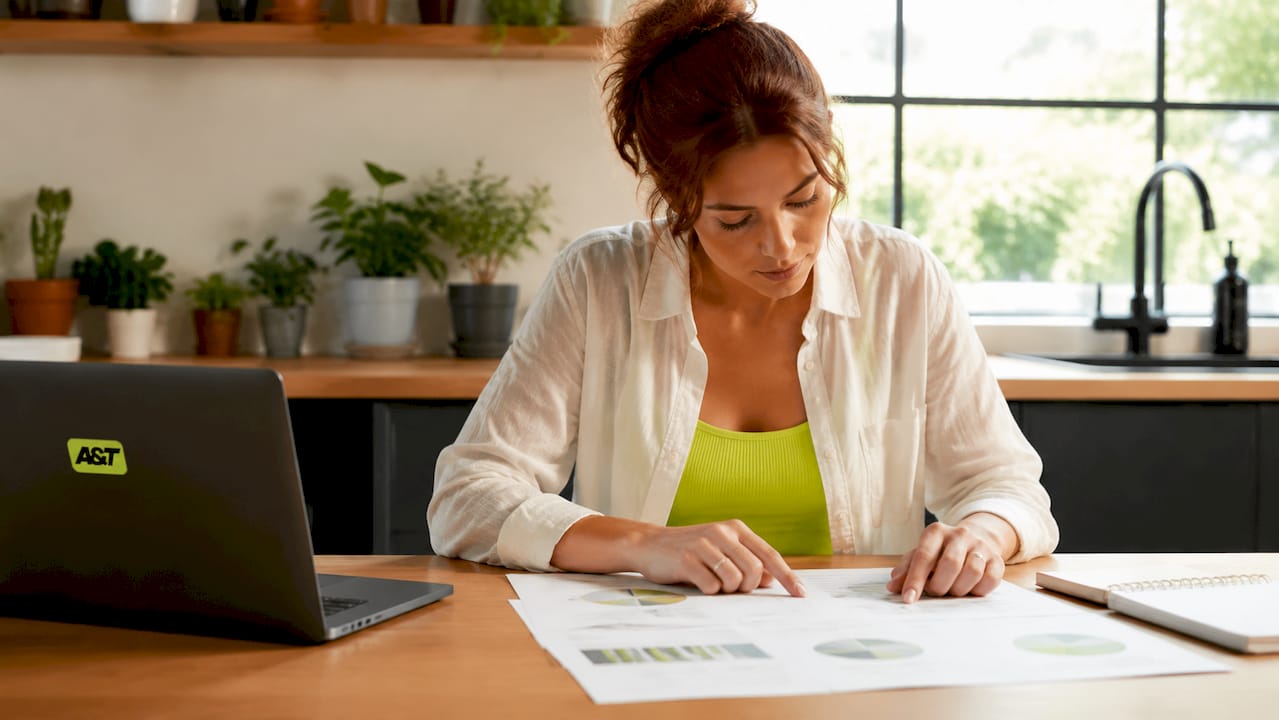 Small business owner reviewing customer segmentation report