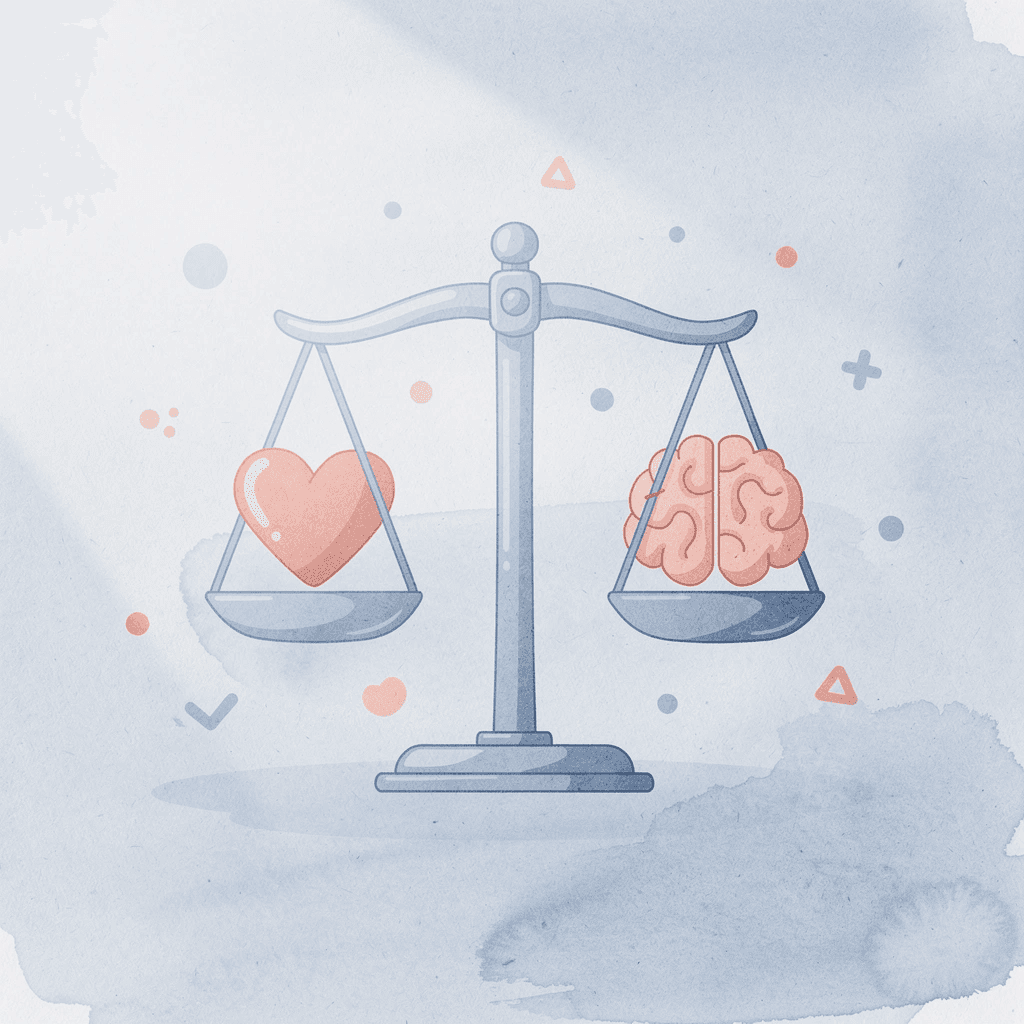 Balance scale showing structure versus flexibility in curriculum design