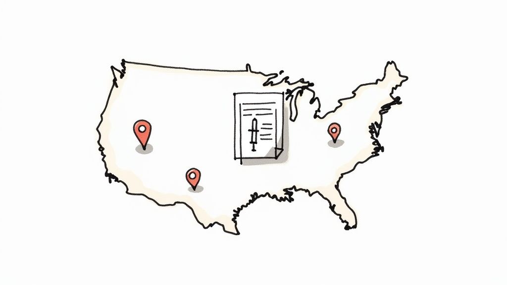 A legal document and a gavel next to a paw print, symbolizing pet laws.
