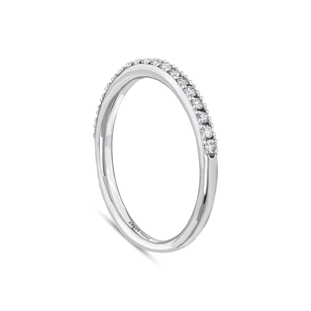 Assos 0.40 Karat Pırlanta Yarım Tur 14 Ayar Altın Yüzük