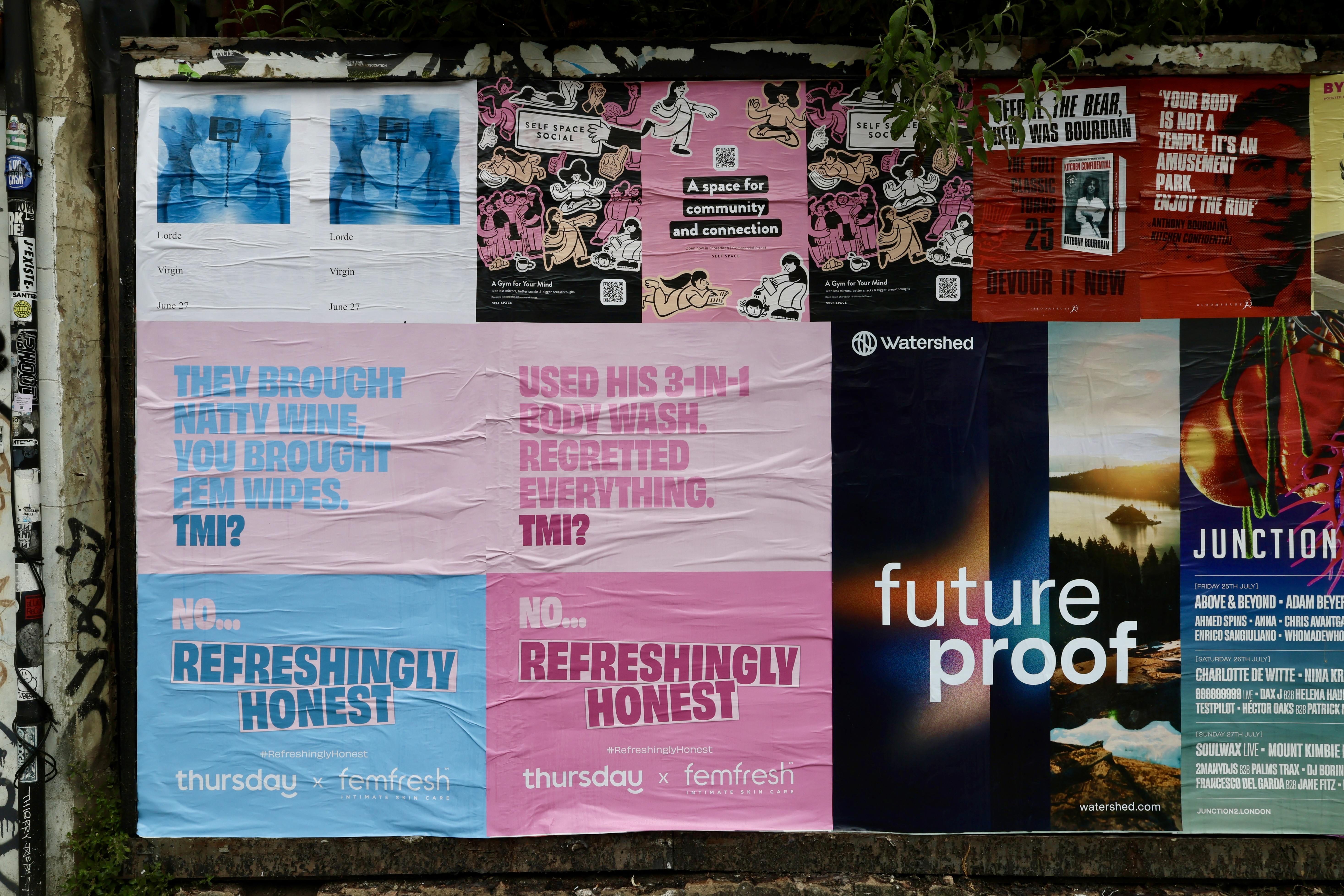 Refreshingly Honest Femfresh and Thursday Collaboration Creative campaign development Billboard design Social & digital content design IRL event collateral design Content Creation Billboard