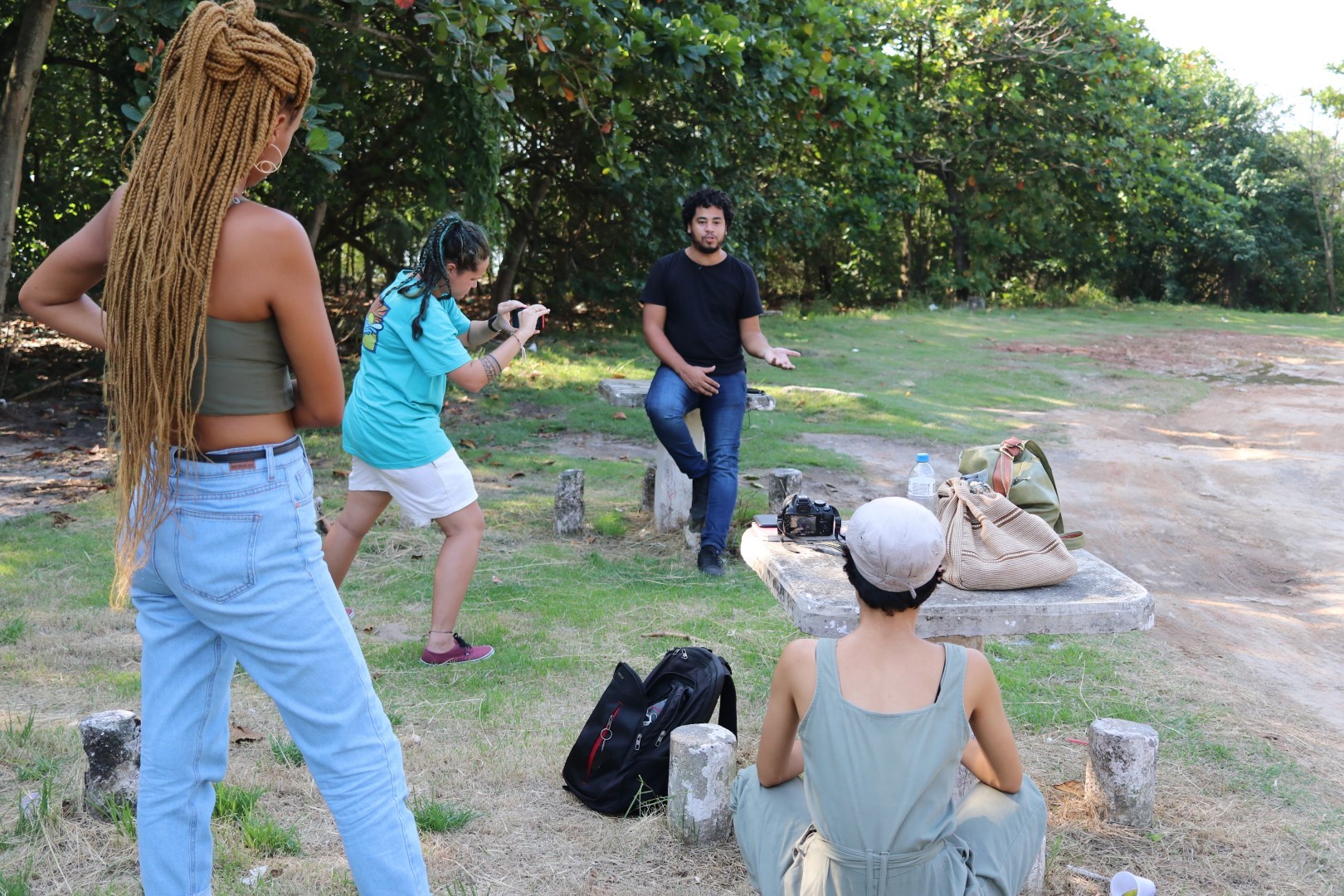 Foto de um grupo de alunos do Favela LAB