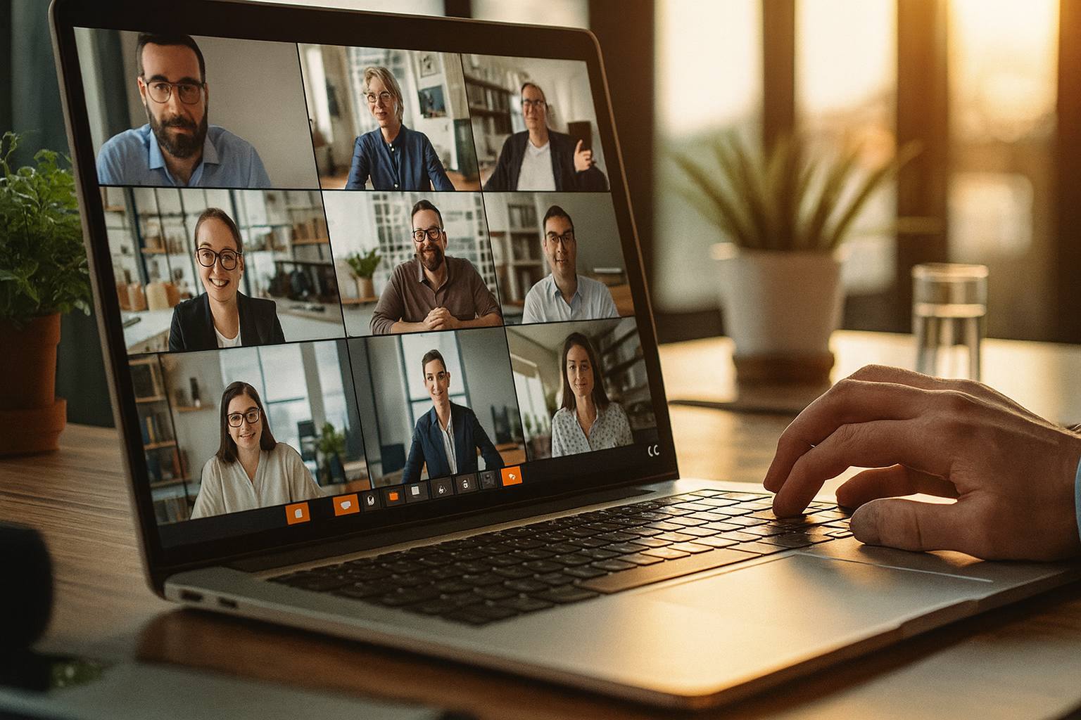 visioconférence télétravail équipe distante réunion en ligne collaboration digitale