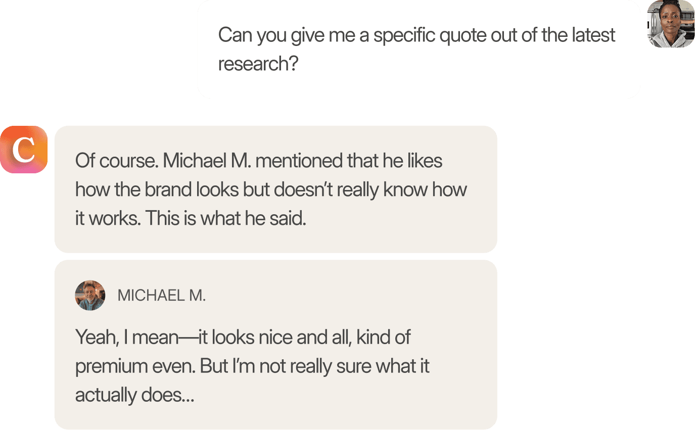 chat log between Conveo and customer
