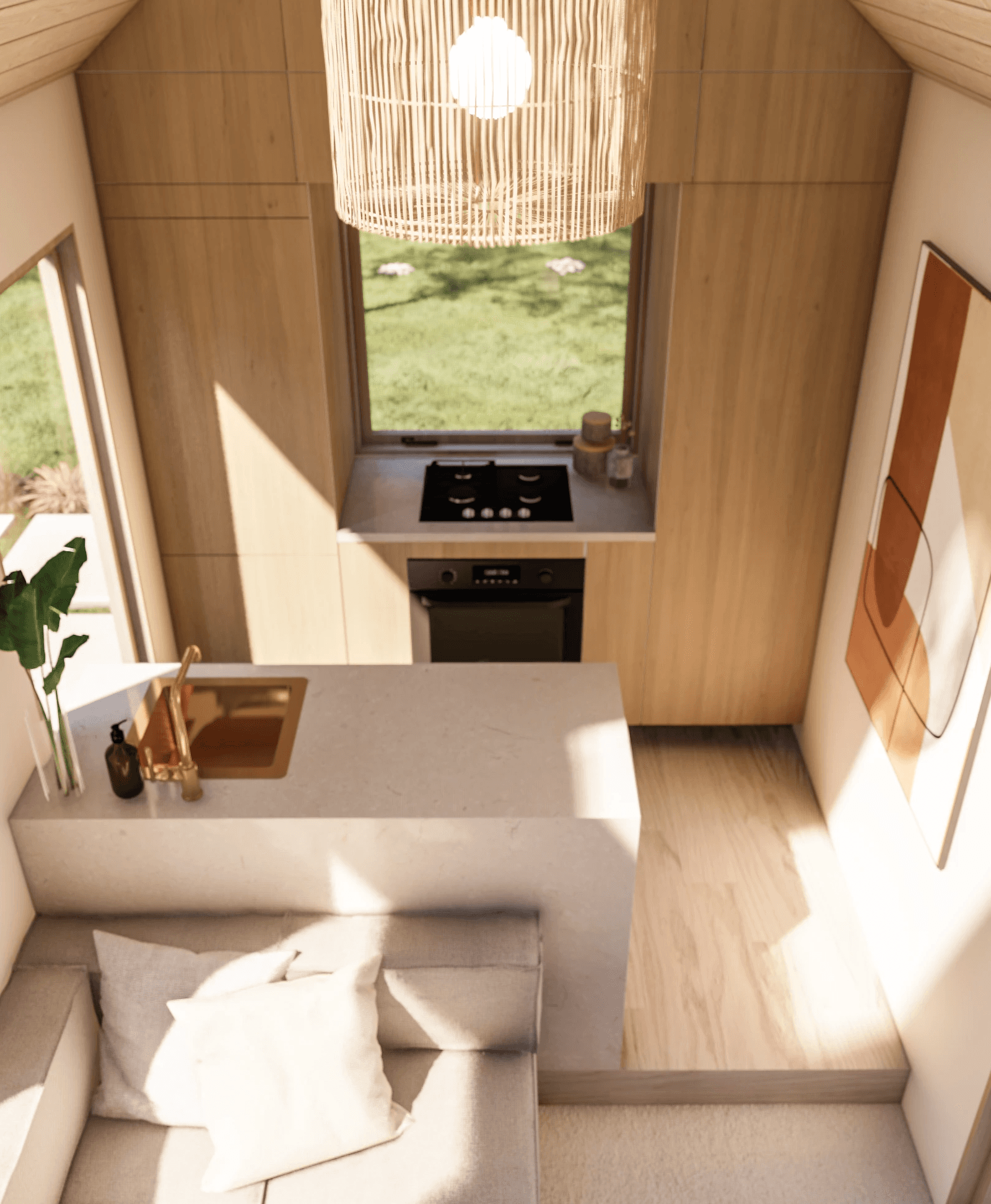 Alpine Haus 9m/30ft tiny house kitchen