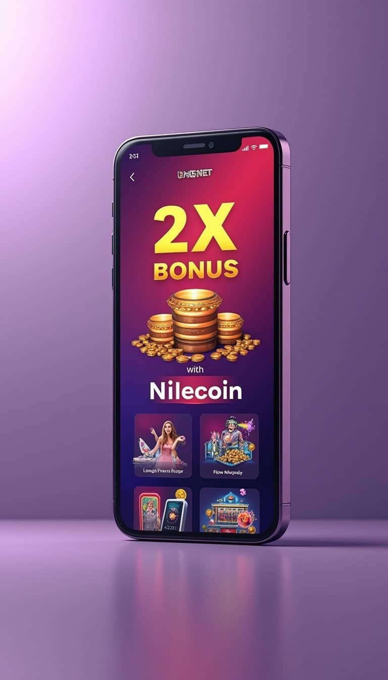 A phone showing 2X Bonus with Nilecoin