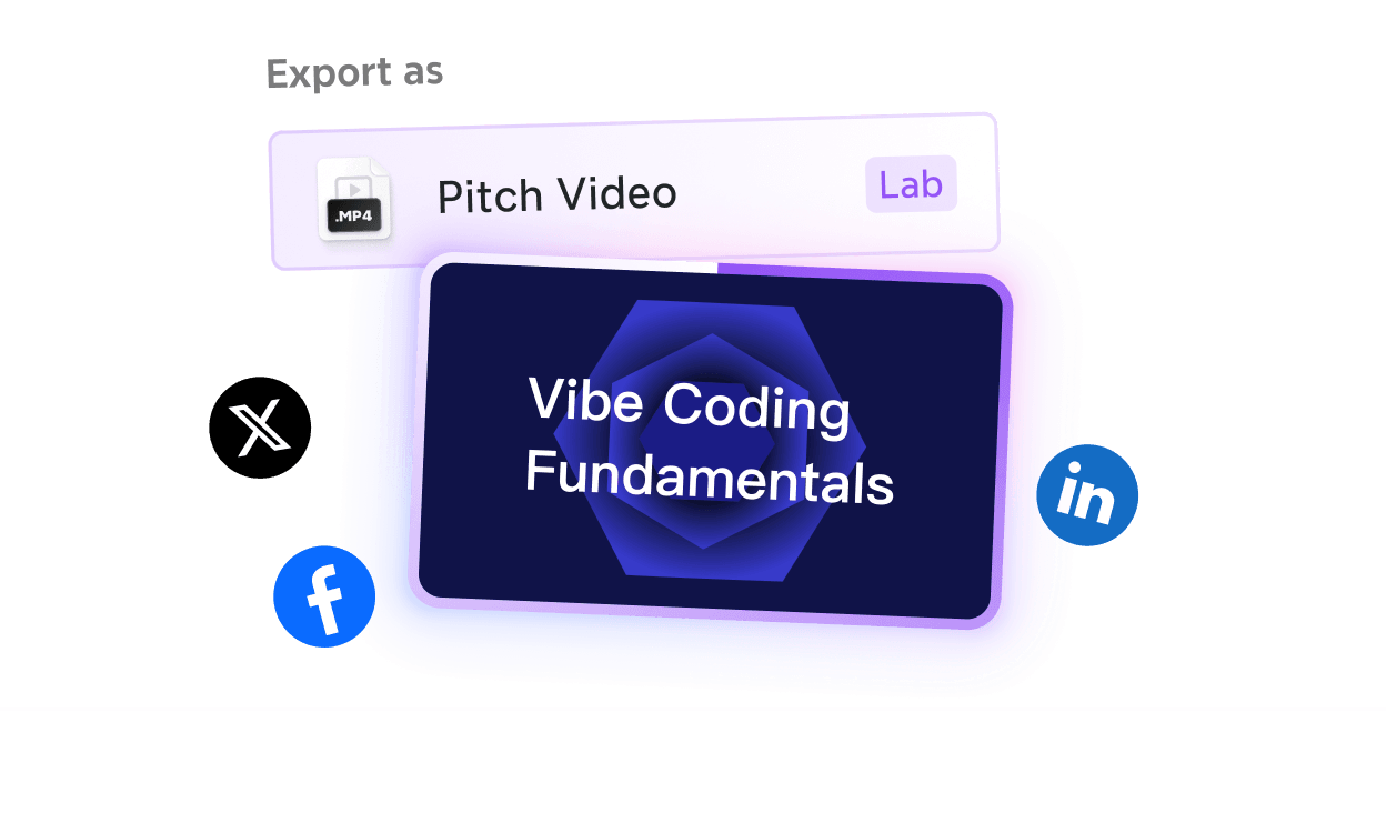 Xmind exporting a mind map as a pitch video for sharing on social platforms