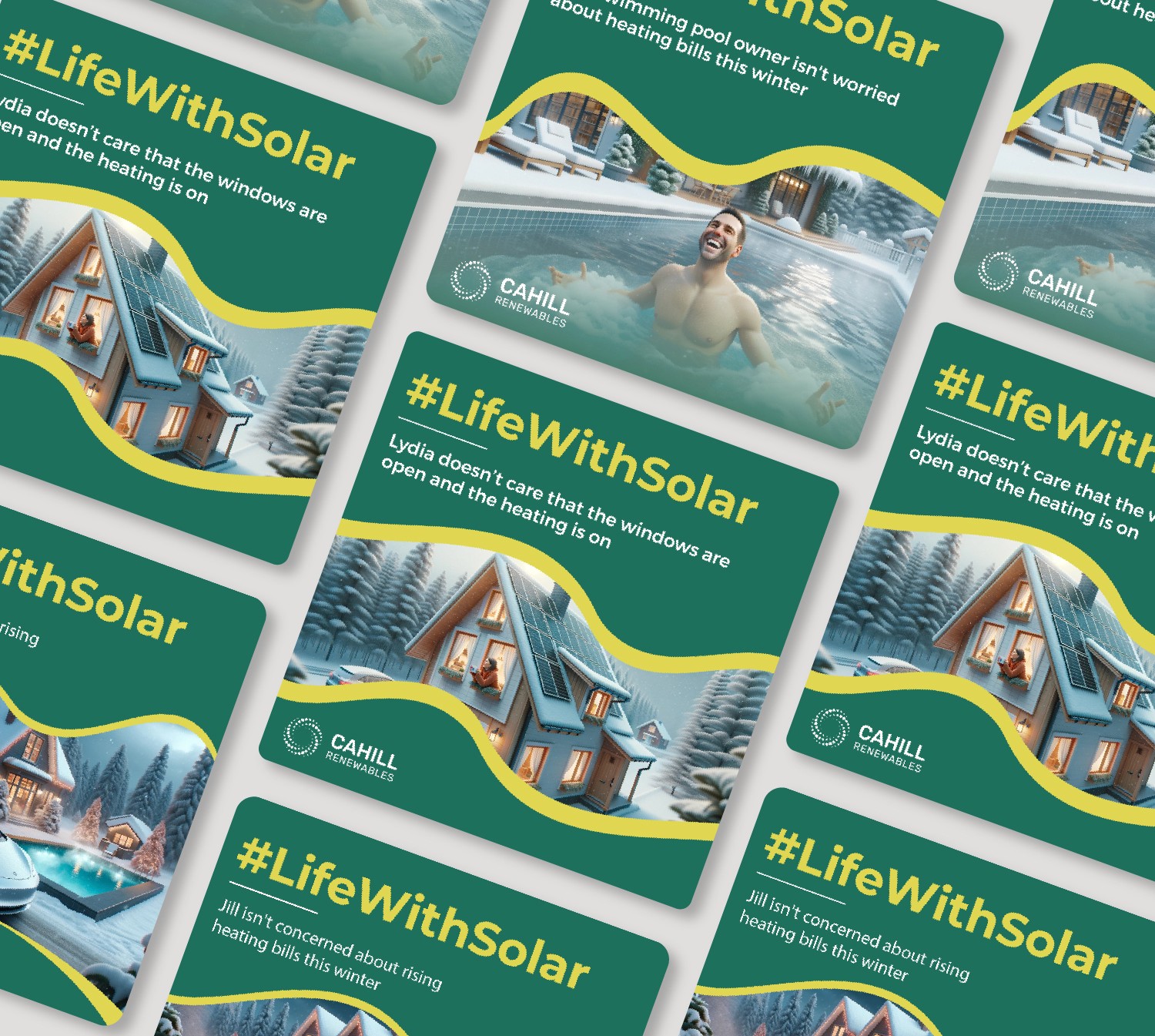 Ad variants for social media Cahill Renewables