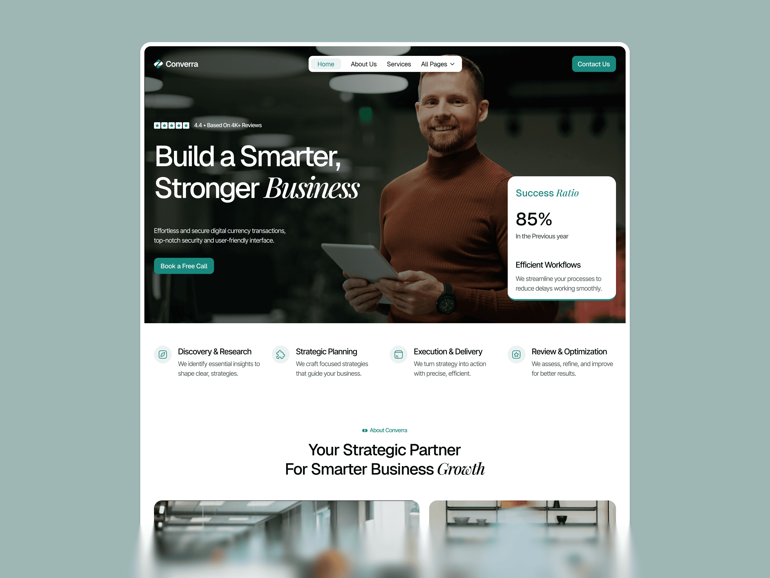 Framer business consulting template