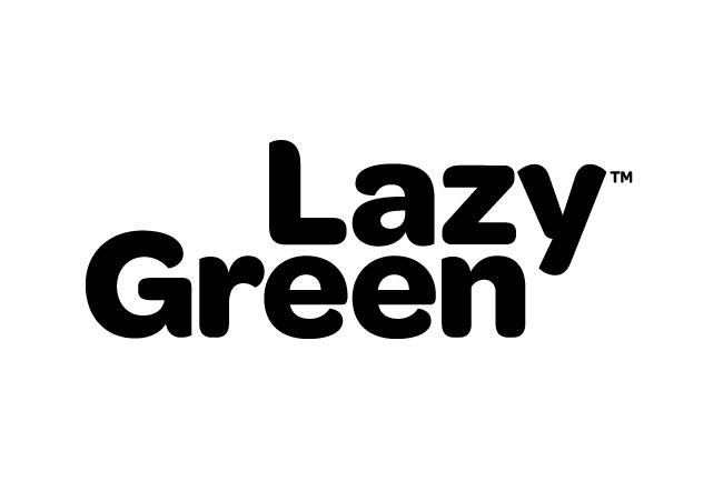 An open book titled "Lazy Green" lies flat, featuring colorful illustrations of various animal silhouettes on the left and a description of the iPhone game application on the right. The game helps users save energy by raising animals on their phones, promoting environmentally friendly habits through engaging gameplay.