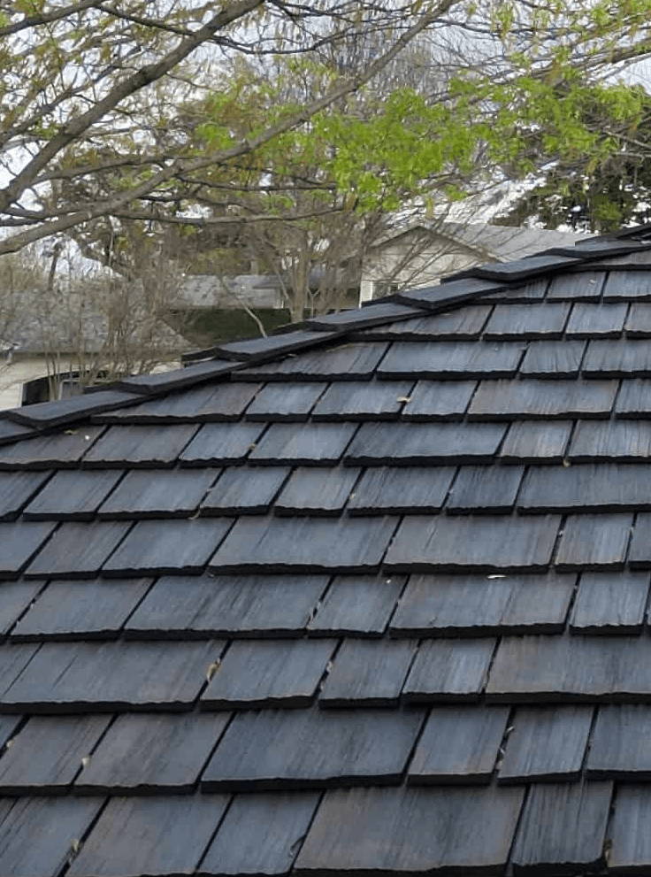 Dallas residential roofing project on modern home by trusted DFW roofer.