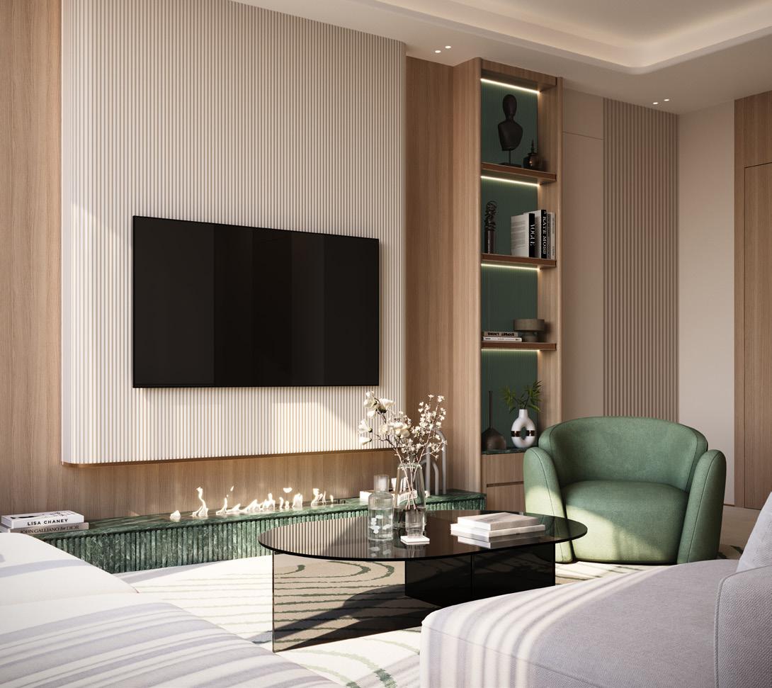 Contemporary entertainment area at Binghatti Hillside. Professional real estate services for modern living.