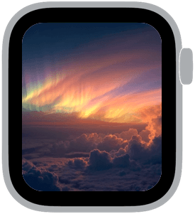aurora club Apple Watch face preview 2 featuring floral, pride, and summer.