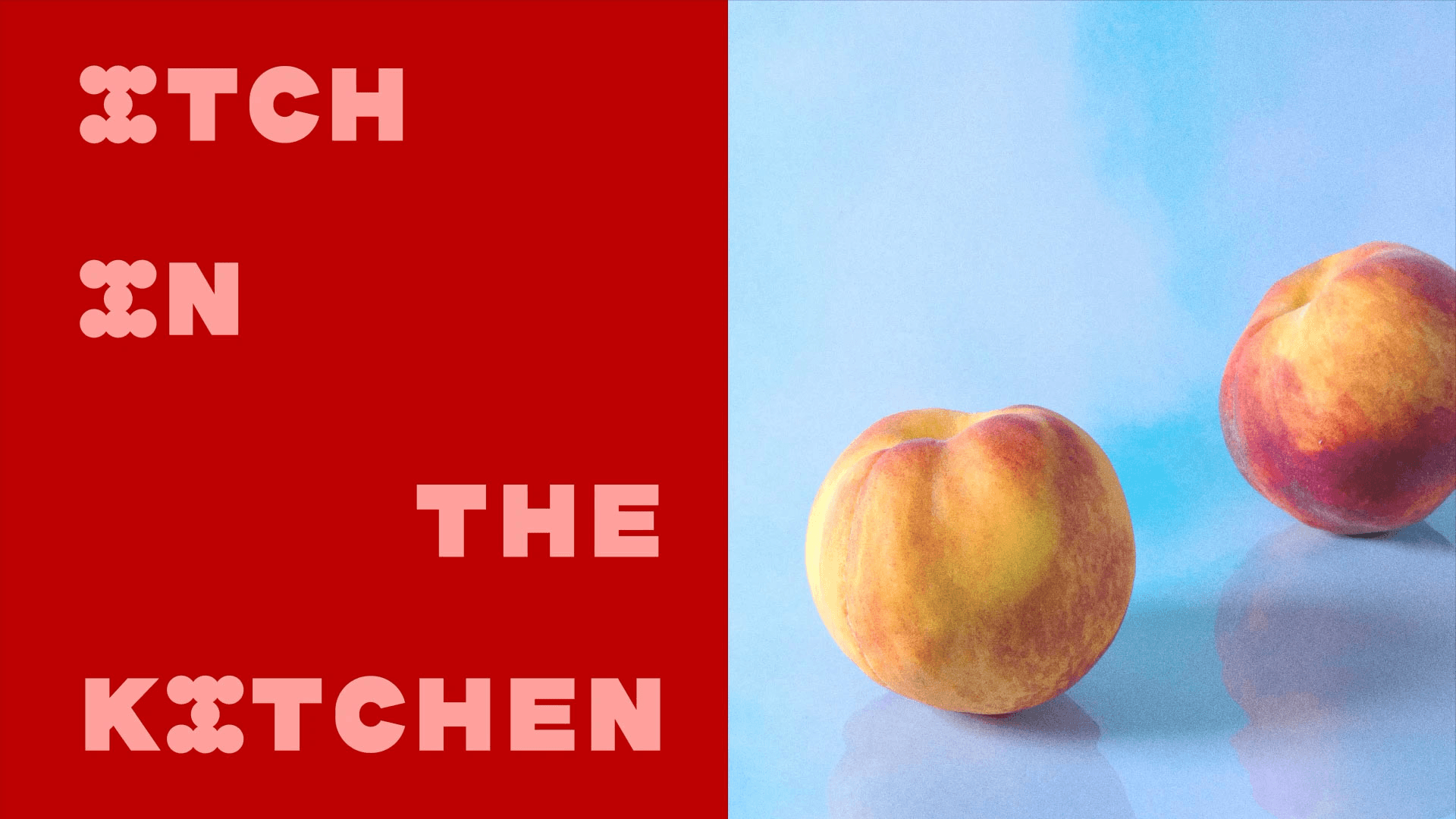A split image featuring two food items on a black background: on the left, a vibrant fried egg on an orange surface labeled "SUMAC FRIED" alongside "ITCH IN THE KITCHEN"; on the right, a slice of cake adorned with berries and a candle, accompanied by the phrases "SOMETIMES, THE SIMPLEST WAY IS THE BEST" and "ITCH IN THE KITCHEN."