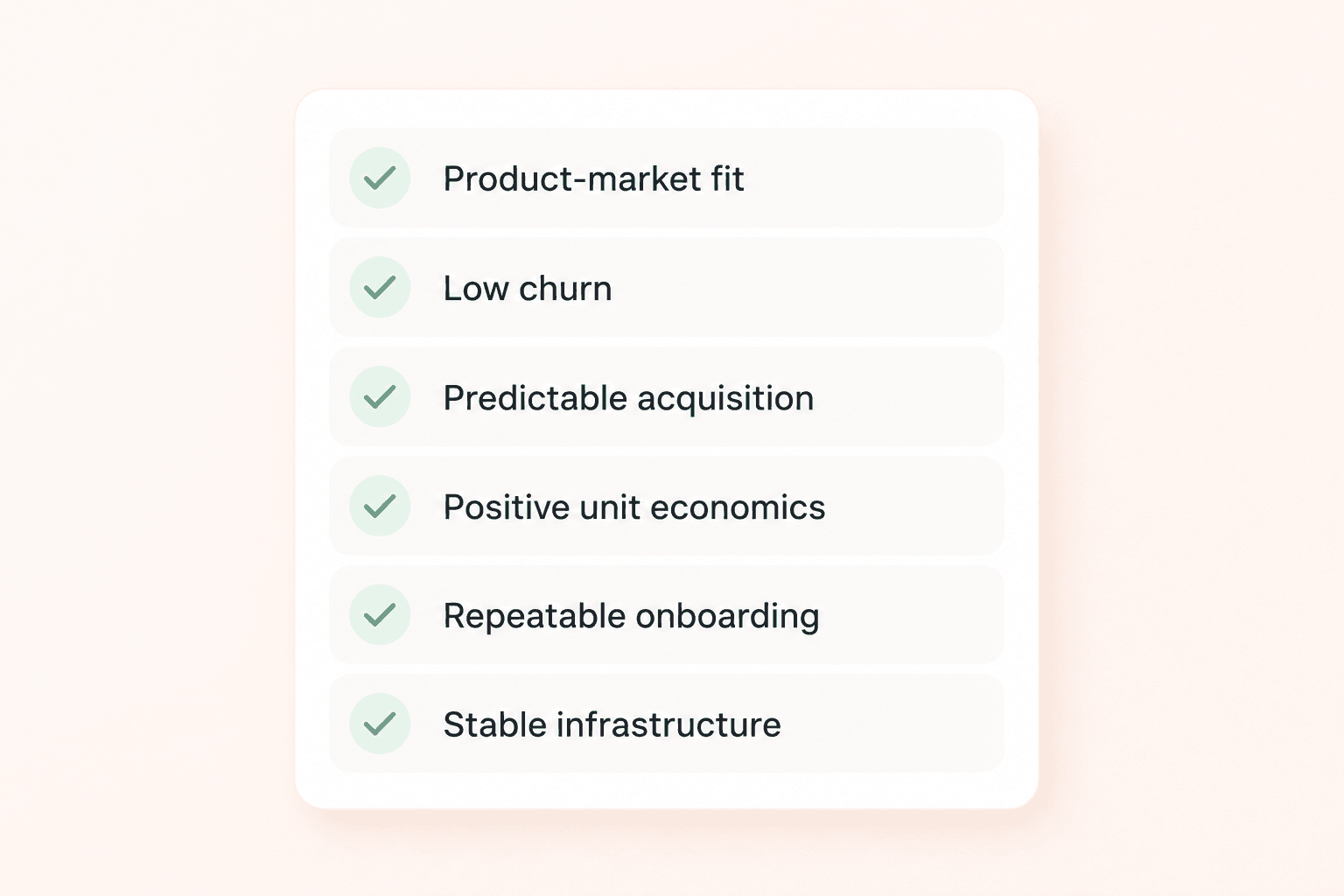 SaaS startup is ready to scale Readiness checklist