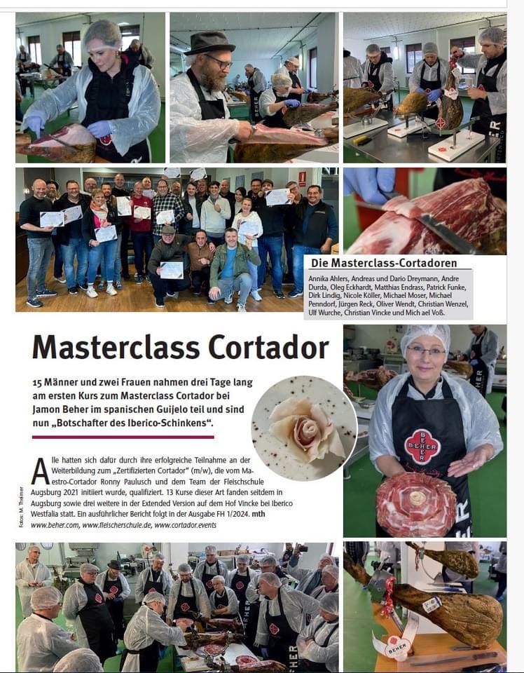 Fachbeitrag Masterclass Cortador mit dokumentierten Einblicken in Schnittpraxis und Produktarbeit