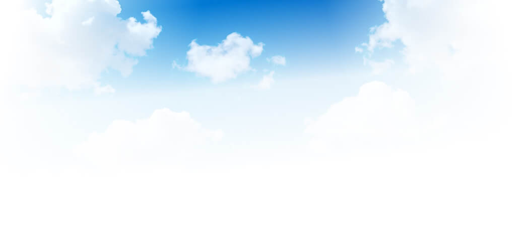 A backdrop image of a cloudy blue sky